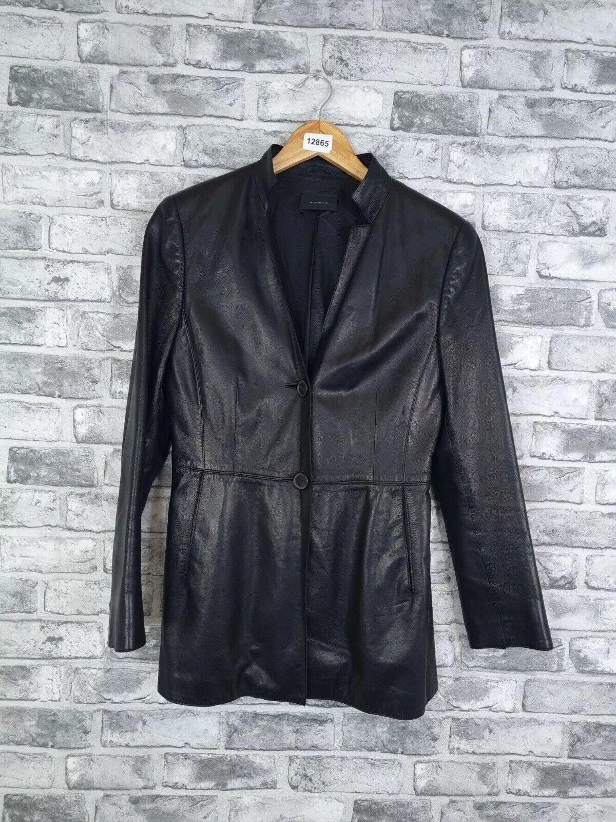 Akris Jackets Akris Leather Jacket UK 14 Black Coat Super Soft