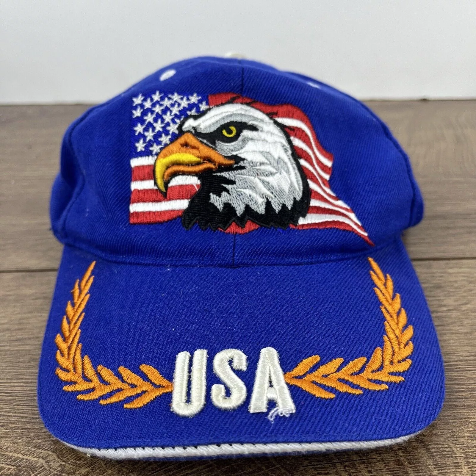 Other Hats Other Bald Eagle Hat USA American Flag Hat Blue Adjustable Hat Blu