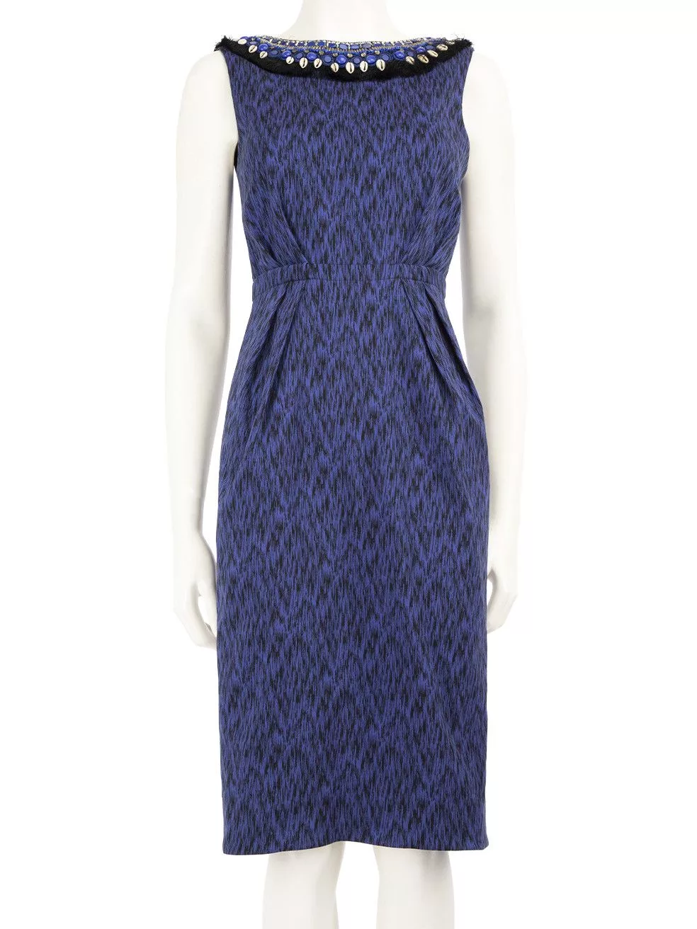 Matthew Williamson Midi Dresses Matthew Williamson Blue Sleeveless Printed Dress