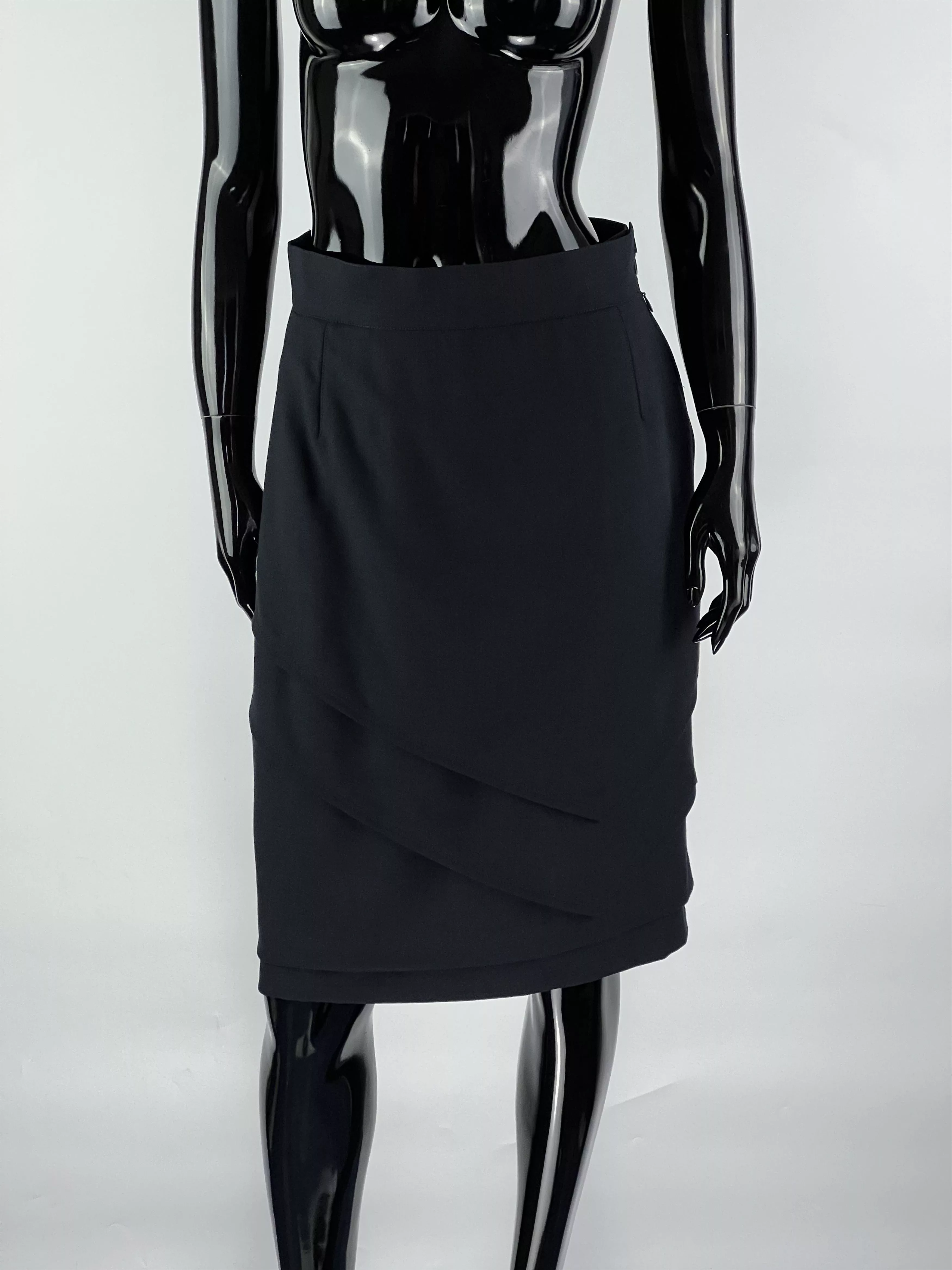 Escada Midi Skirts Escada × Vintage Escada By Margaretha Ley Rare Vtg Wool Midi Skirt Size 40 Blue