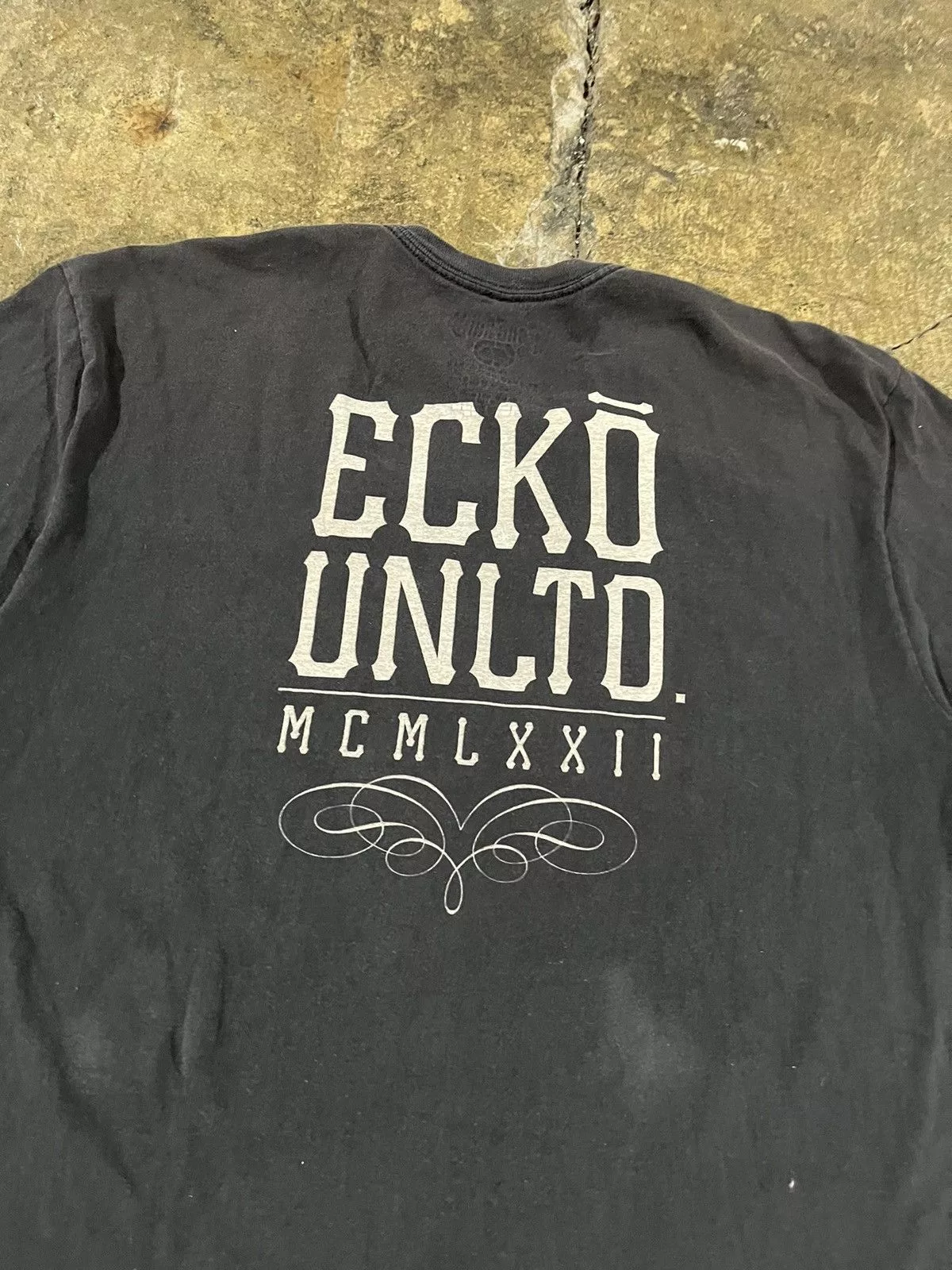 Affliction Short Sleeve T Shirts Affliction × Ecko Unltd. × Vintage Crazy Y2K Ecko UNLTD Skull Grunge Goth Skater Tee Shirt Black