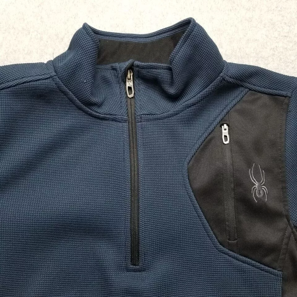 Spyder Jackets Spyder Jacket Womens Small Blue Pockets Zip Logo Pullover