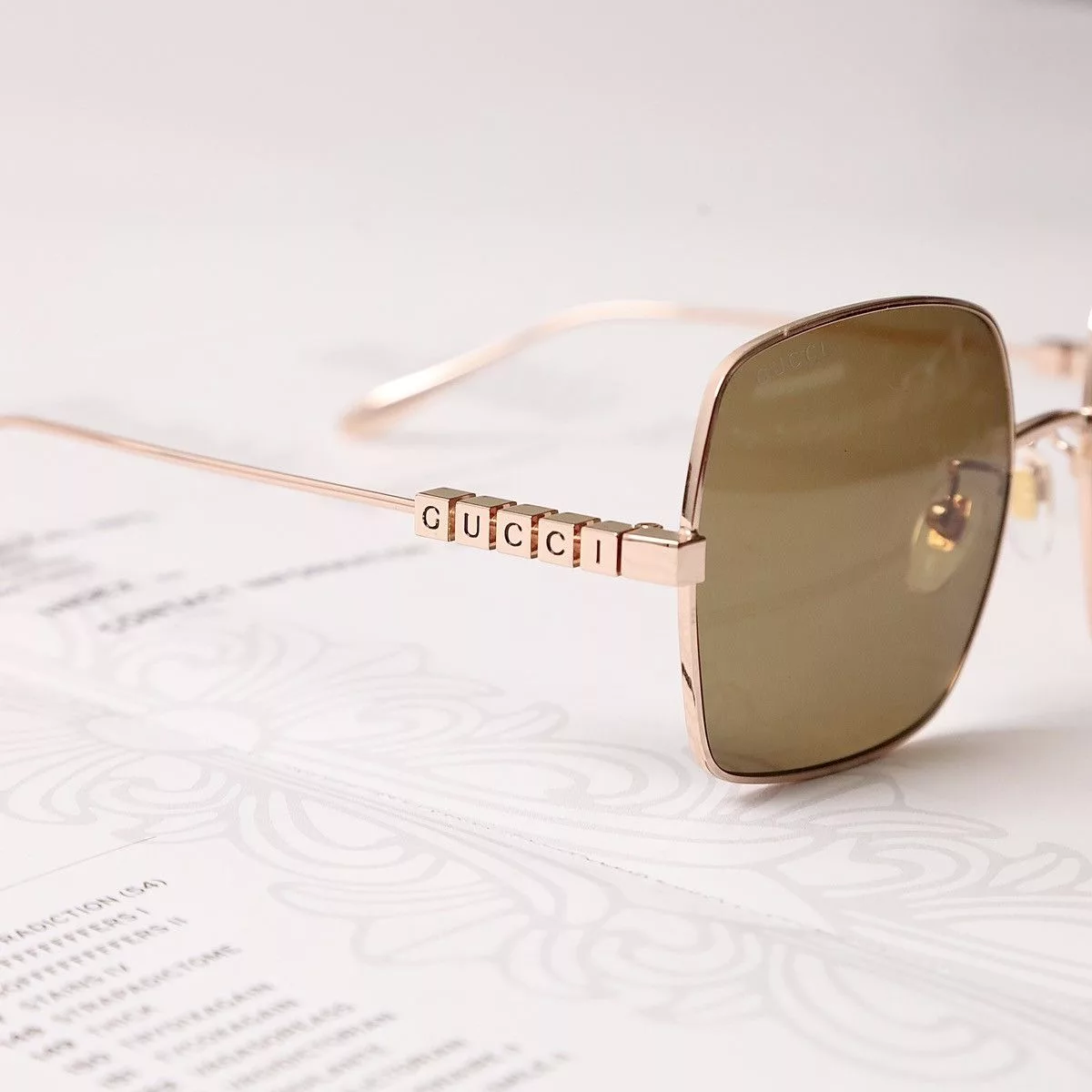 Gucci Sunglasses GUCCI GG1434S SUNGLASSES Gold