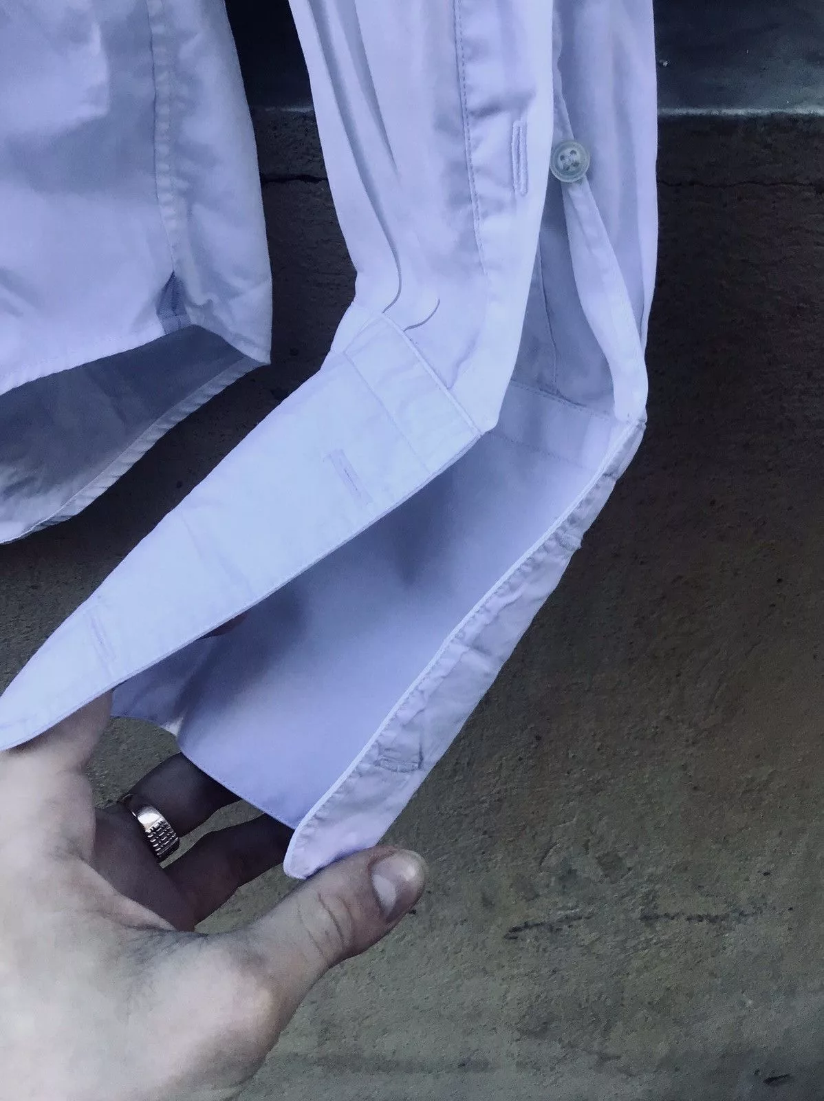 Lanvin Shirts Button Ups LANVIN CUFFLINK JABOT SHIRT WHITE