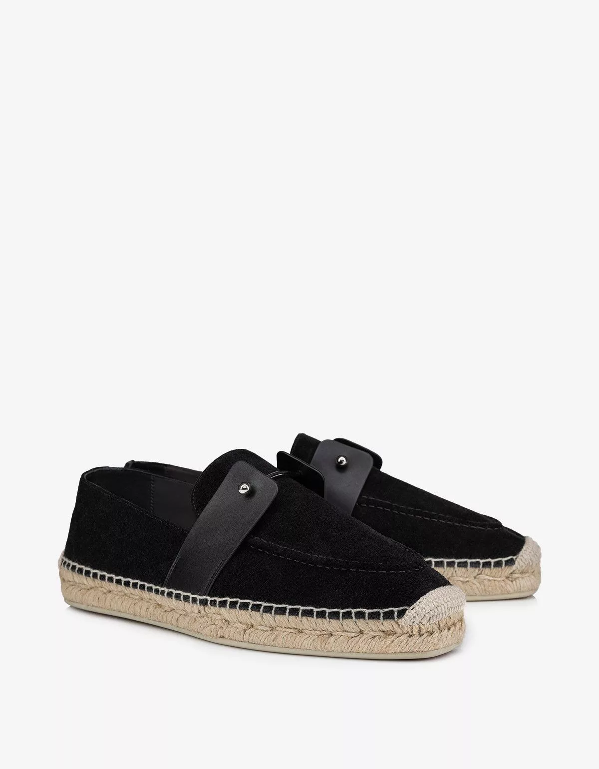 Christian Louboutin Slip Ons Christian Louboutin Chambespadrille Flat Black Espadrilles
