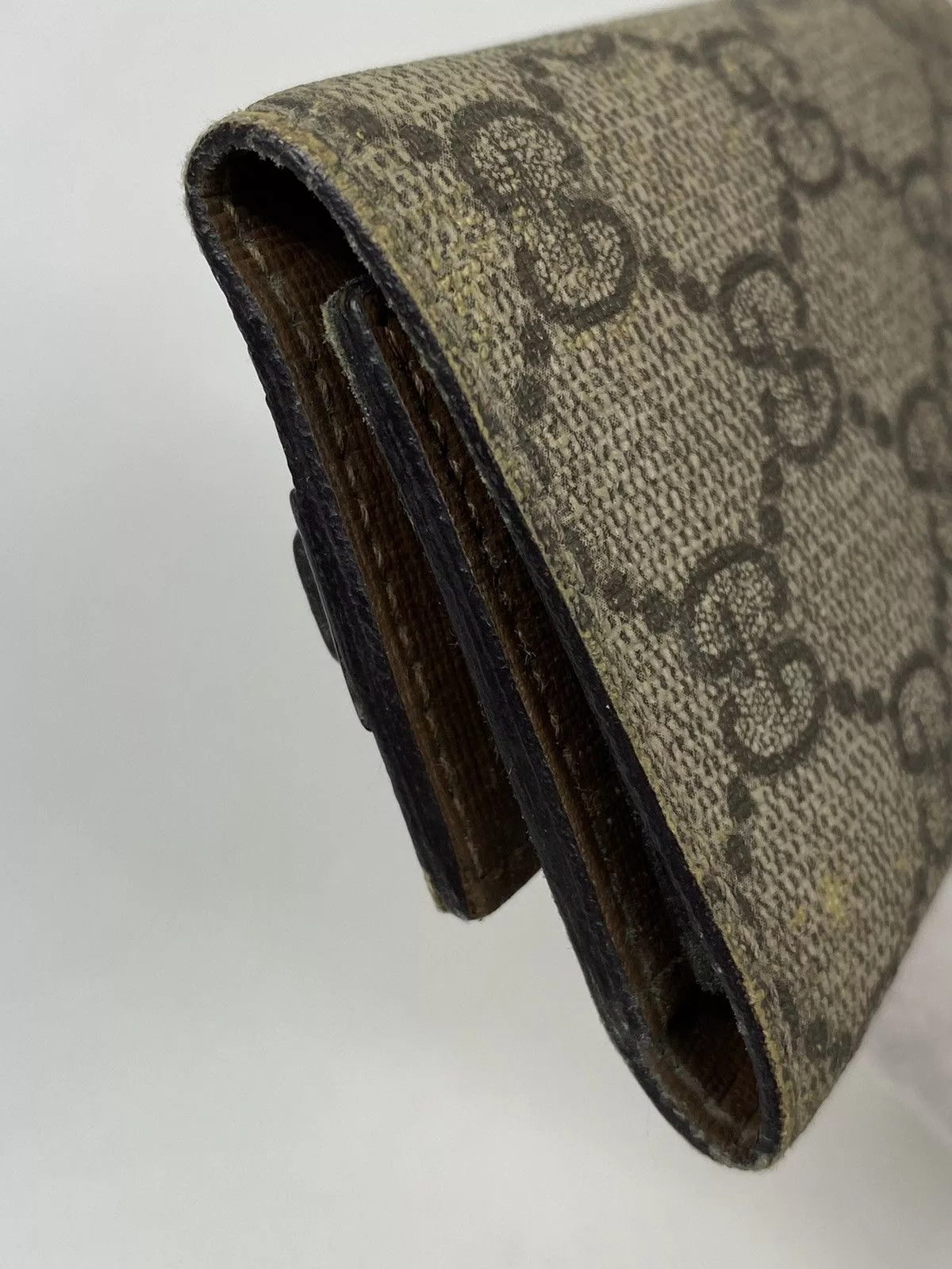 Gucci Wallets Gucci GG Monogram Buckle Key Holder Brown
