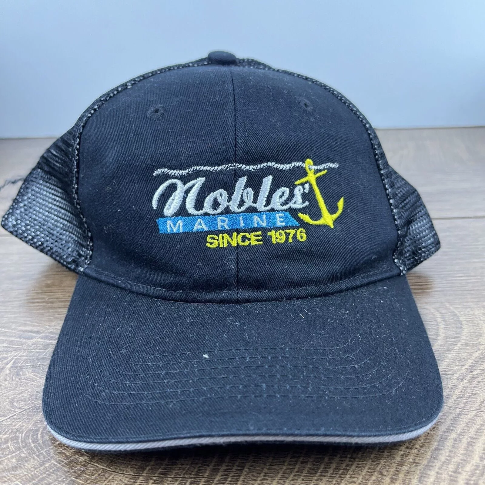 Other Hats Other Noble Marine Hat 1976 Noble Black Hat Adjustable Snapback Ad