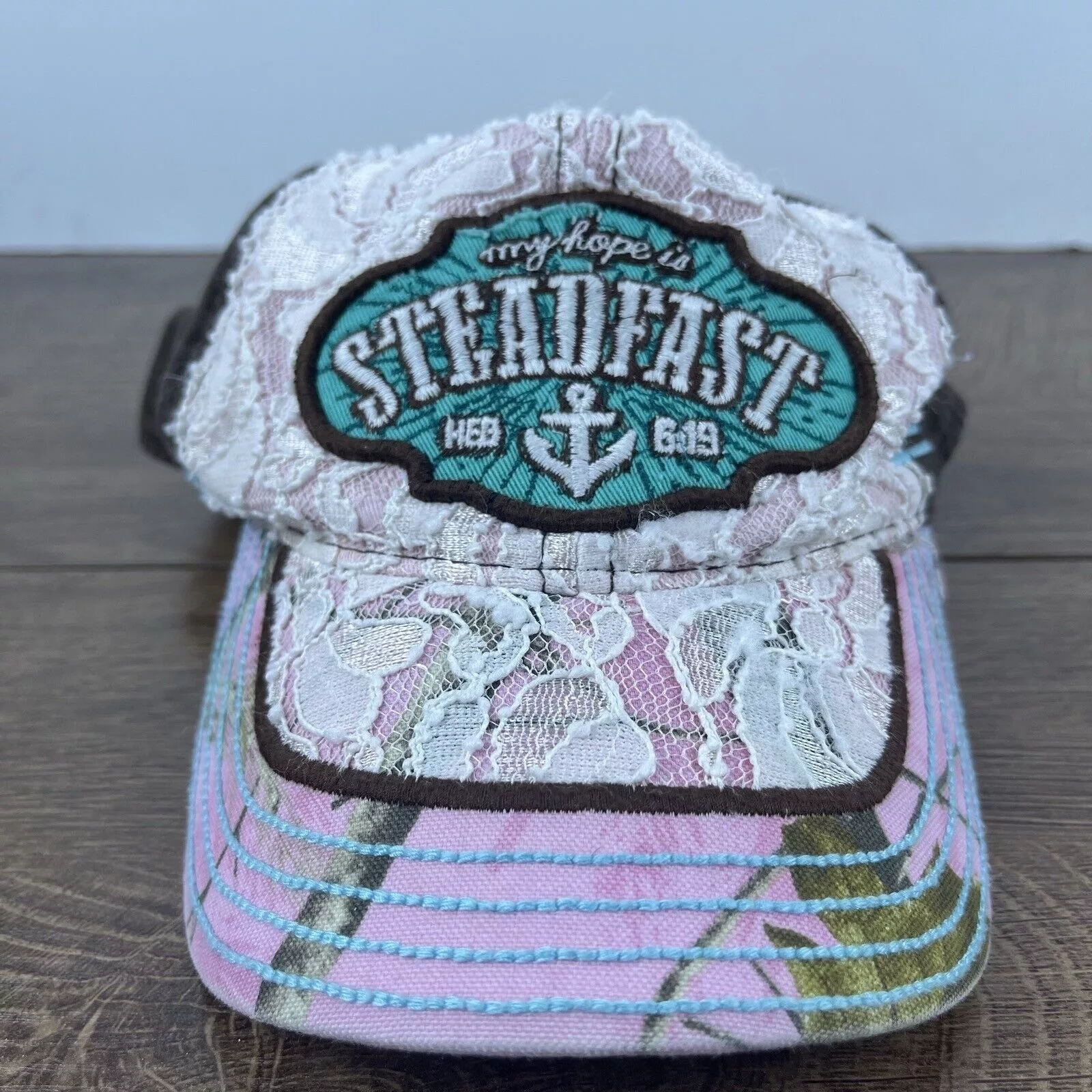 Other Hats Other Steadfast Hat My Hope is Steadfast Pink Cap Adjustable Pink