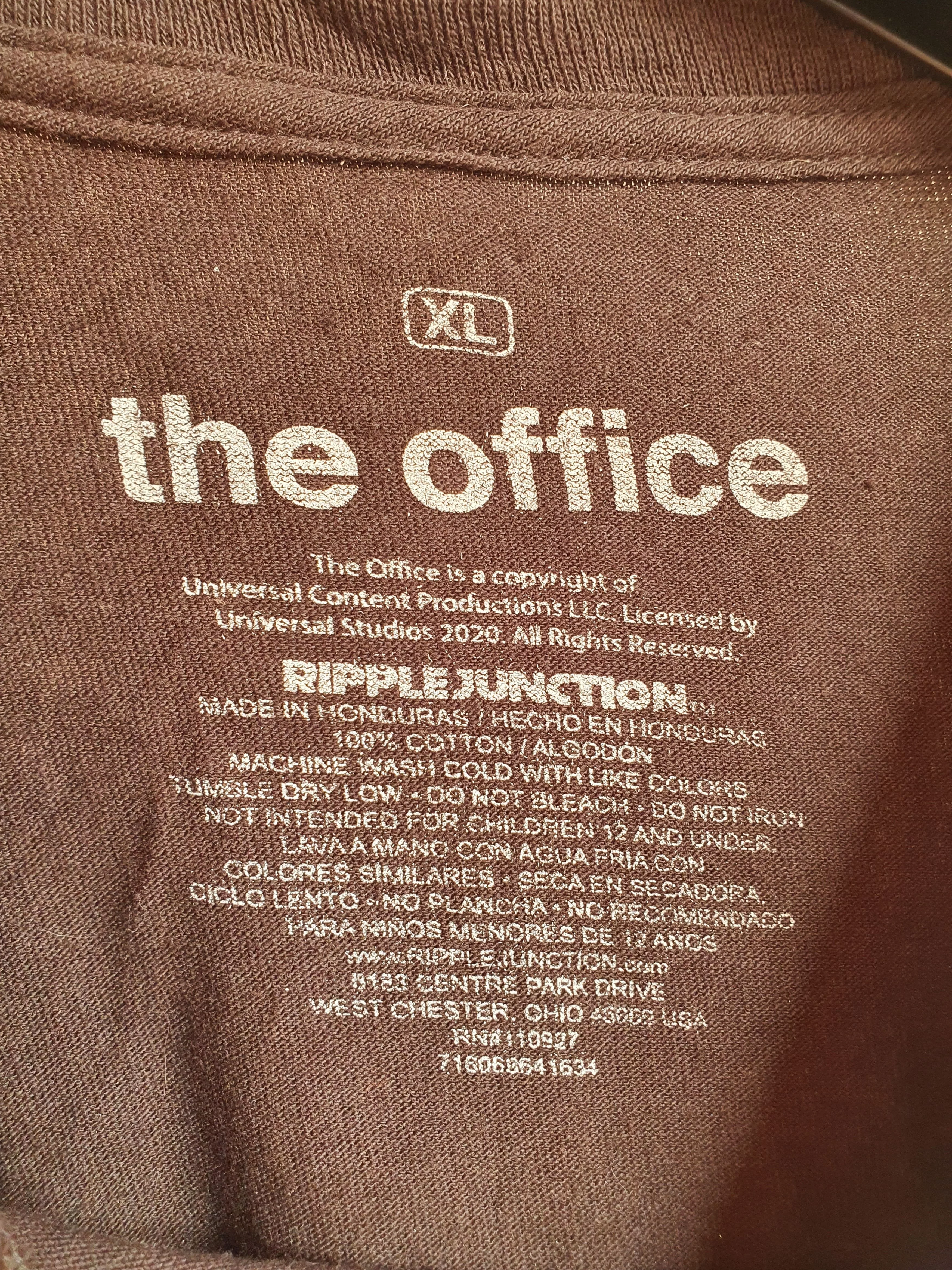 Other Short Sleeve T Shirts Other The Office Michael DWIGHT Jim Dunder Mifflin PAPER CO,sz XL Black Vintage
