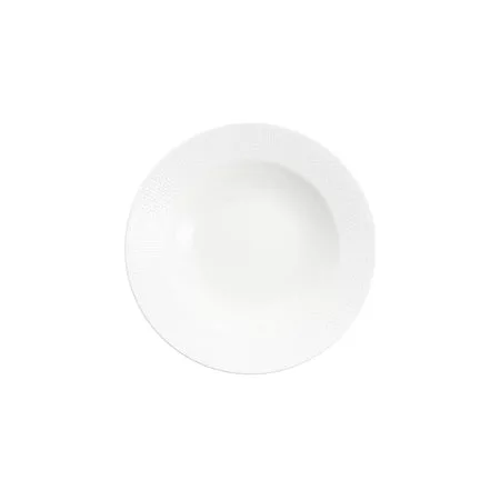 Amanda White Embossed Rim Soup 9.5", 13oz