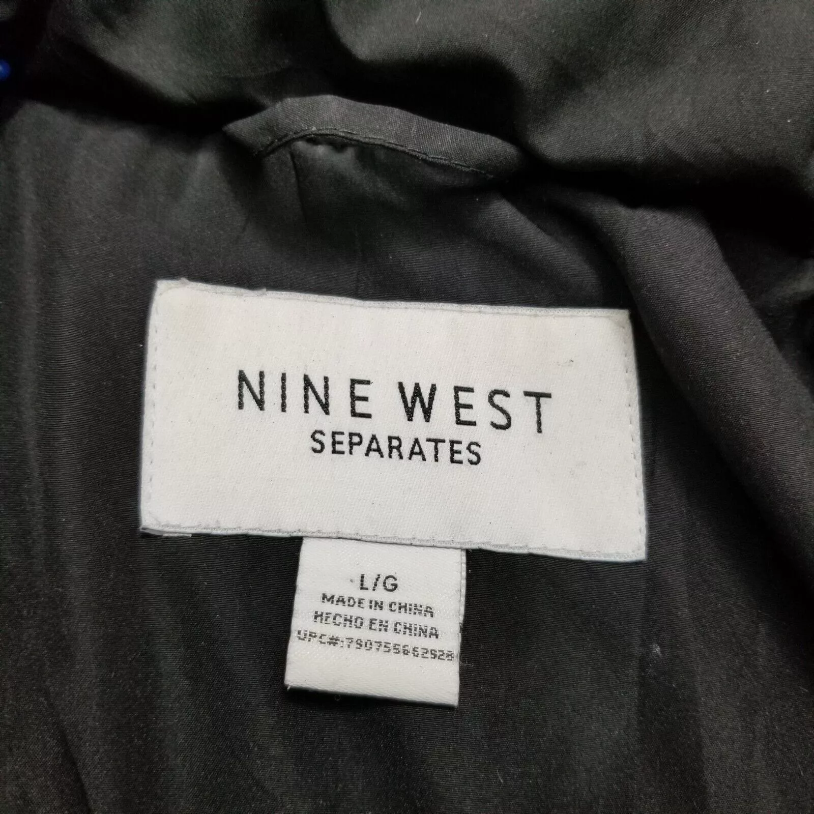 Nine West Jackets Nine West Puffer Jacket Womens Large Zip Pockets Duck Down Black