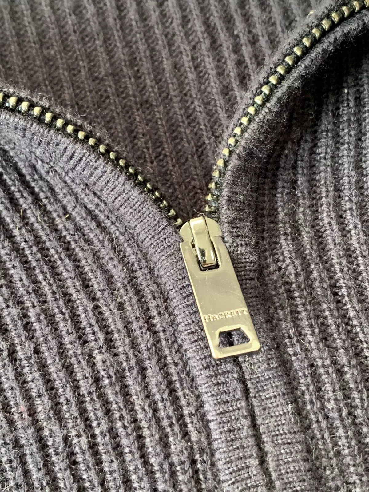 Hackett Sweaters Knitwear Hackett cotton cashmere 1/4 zip sweater Blue