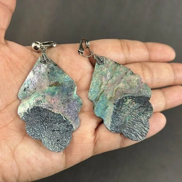 Other Earrings Other Statement Earrings Abalone Shell Dangle Drop Cli Cosplay Cos Multi Avant-Garde