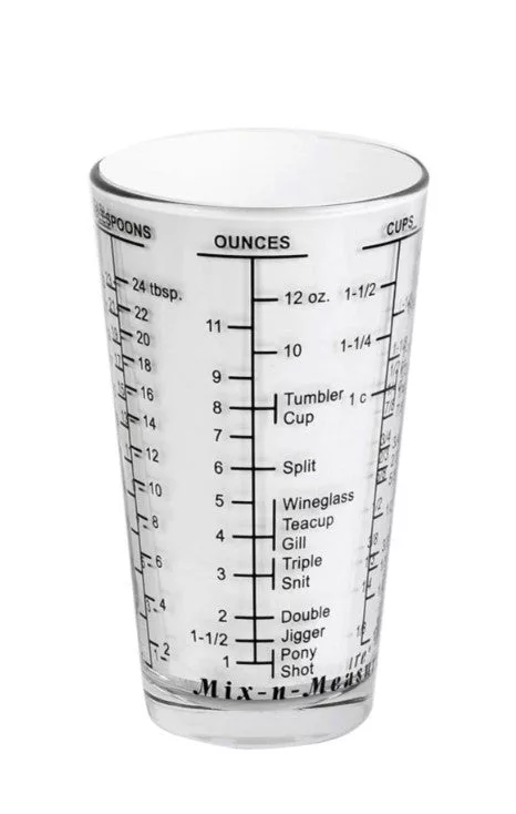 Black, Mix & Measure Cup
