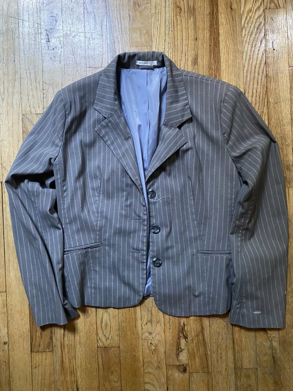 Van Heusen Jackets Van Heusen Y2K pinstripe blazer Gray
