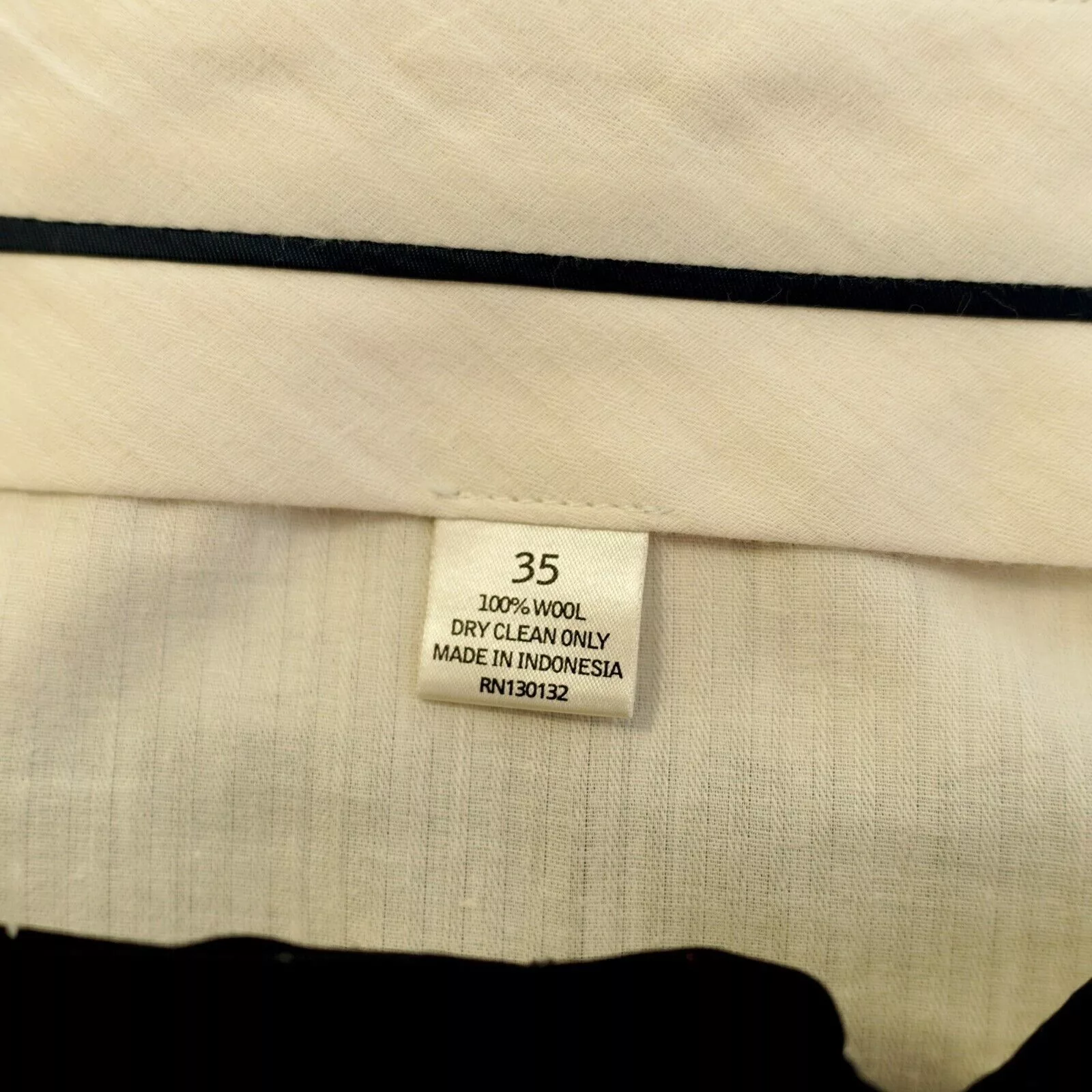 Hart Schaffner Marx Formal Trousers Hart Schaffner Marx Wool Blue Pleated Cuffed Mid Rise Dress