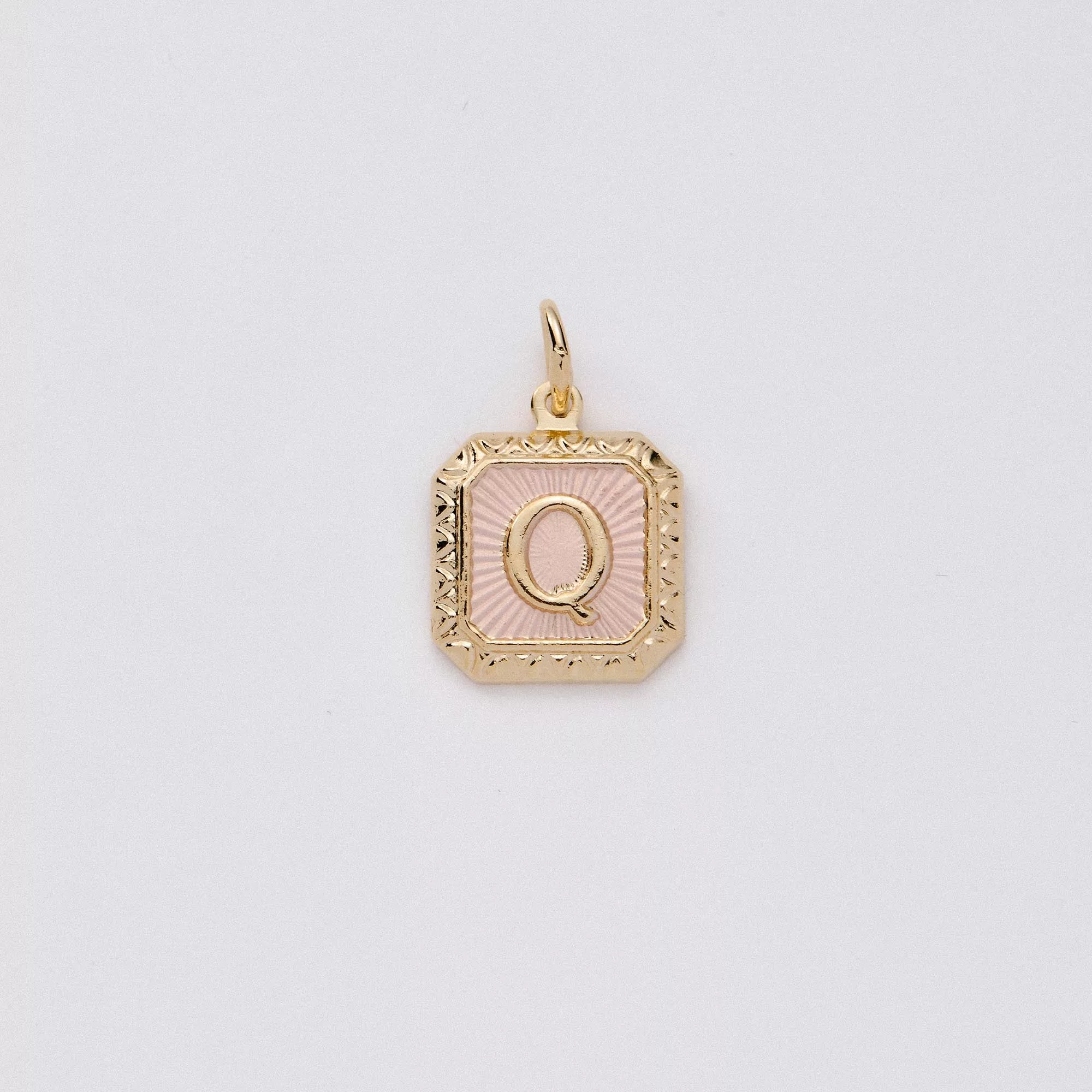 Two Tone Letter Charm