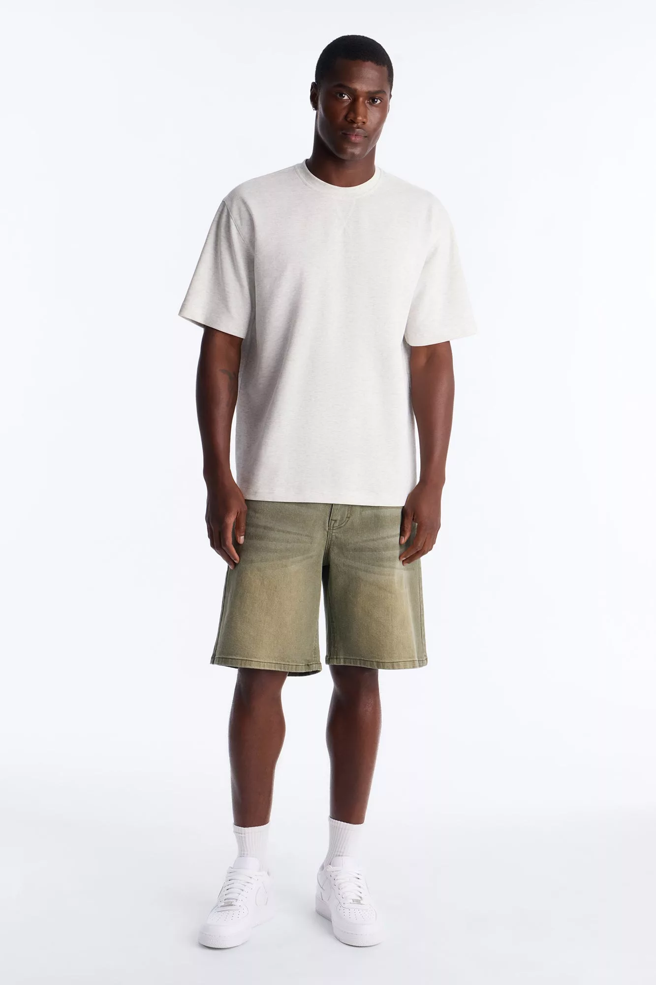 Collegiate Crewneck Tee - Grey