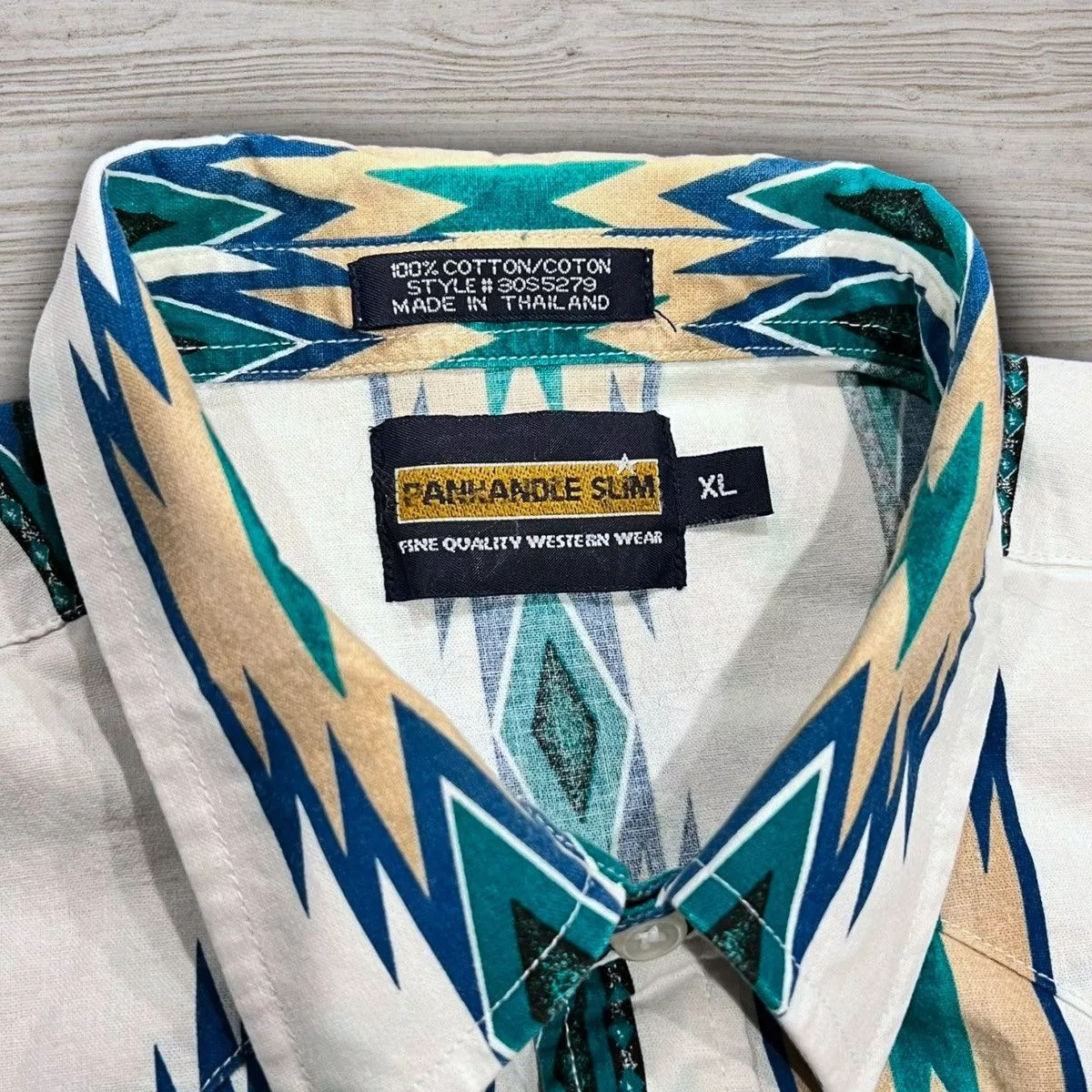 Pendleton Shirts Button Ups Pendleton Panhandle Aztec Striped Western Style Button Up Shirt Blue