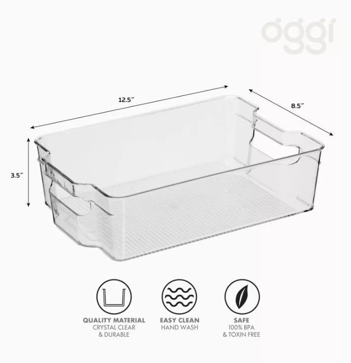 Storage Bin - Stackable 12.5X 8.5 X 3.5