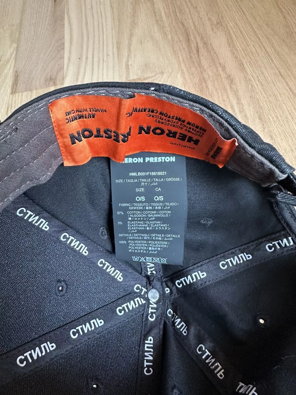 Heron Preston Hats Heron Preston Baseball Cap Black