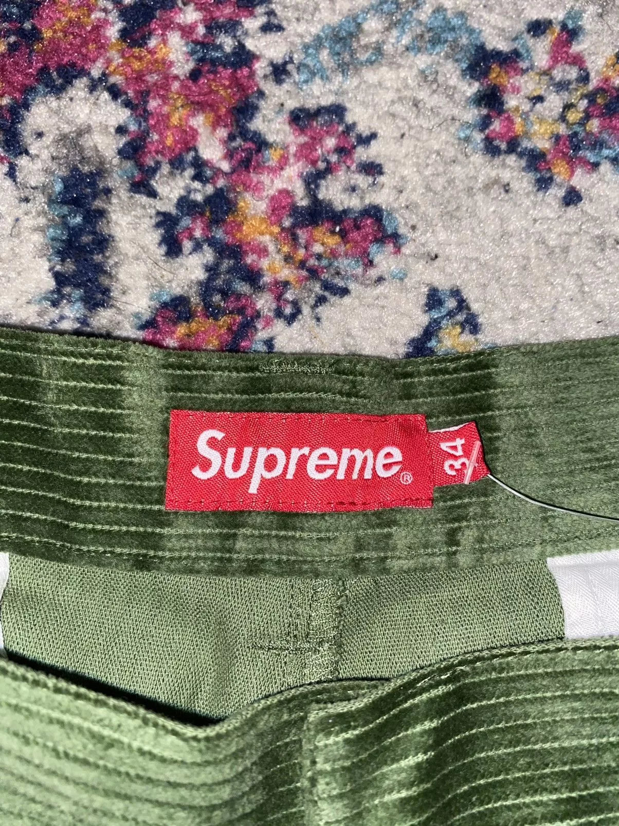 Supreme Casual Pants Supreme Corduroy Flight Pants Green