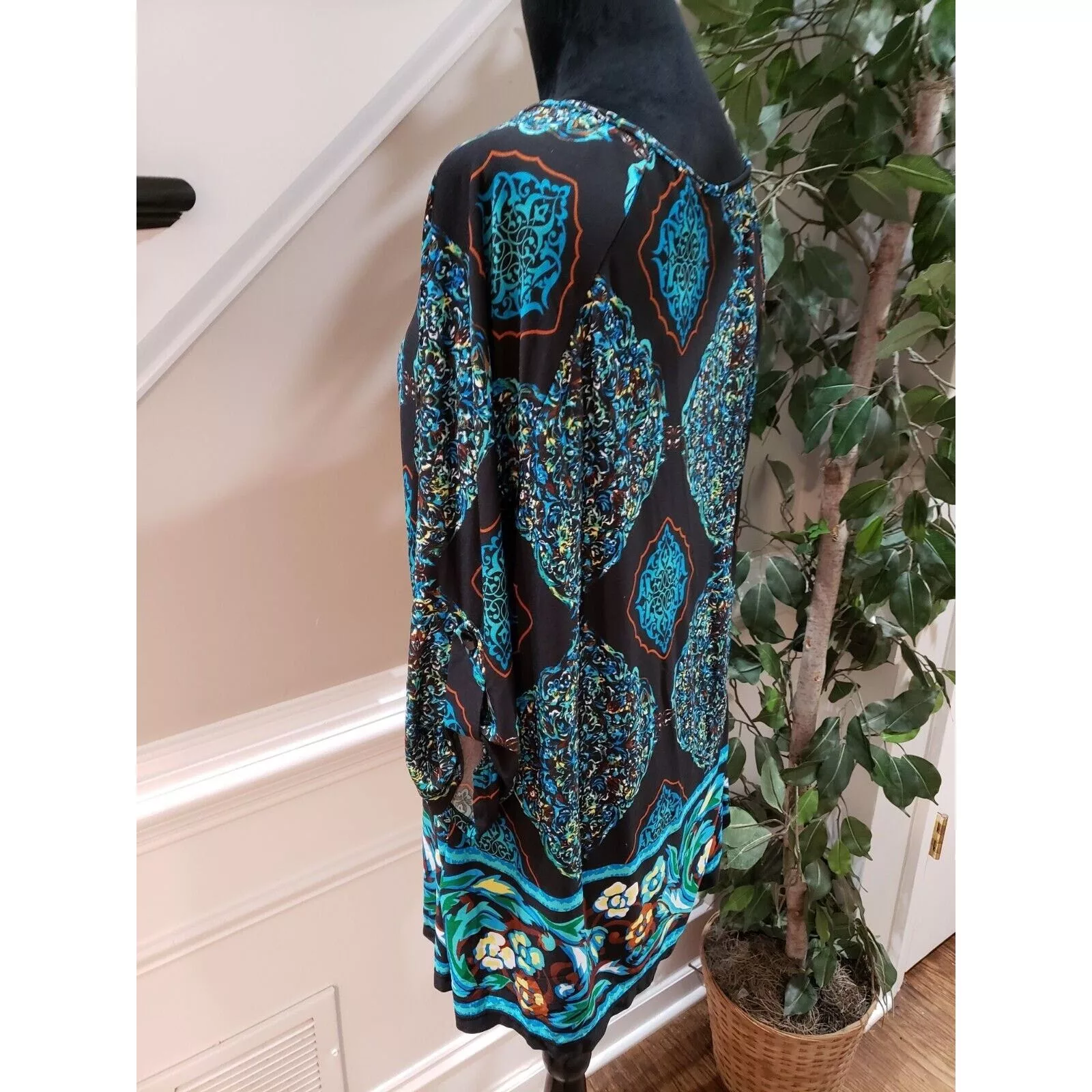 Other Blouses Other Kim Rogers Polyester Round Neck Long Sleeve Top Blouse Large Multi