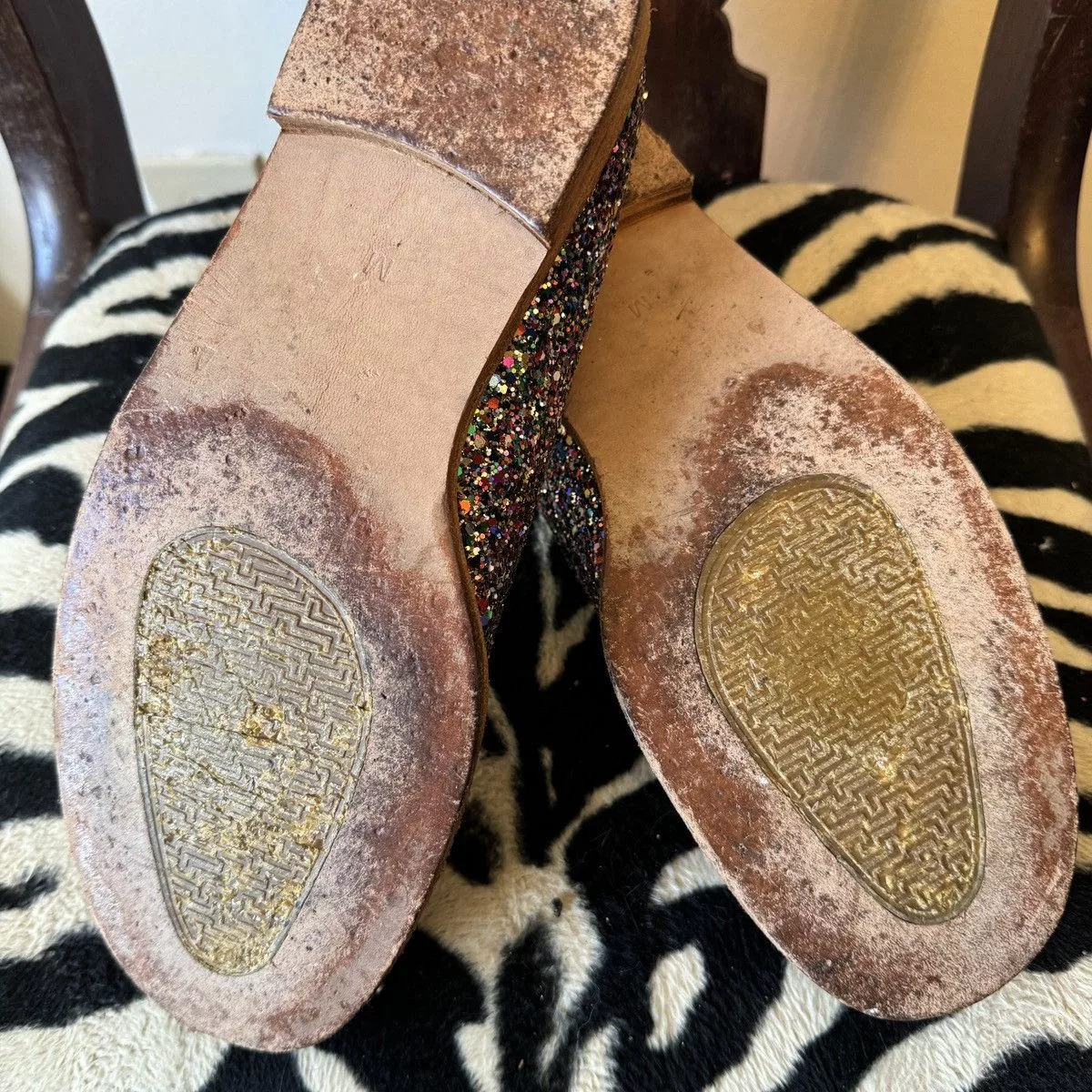 Comme des Garcons Flats Comme des Garcons × Junya Watanabe Junya Watanabe Fall 2000 Glitter Flats Blue