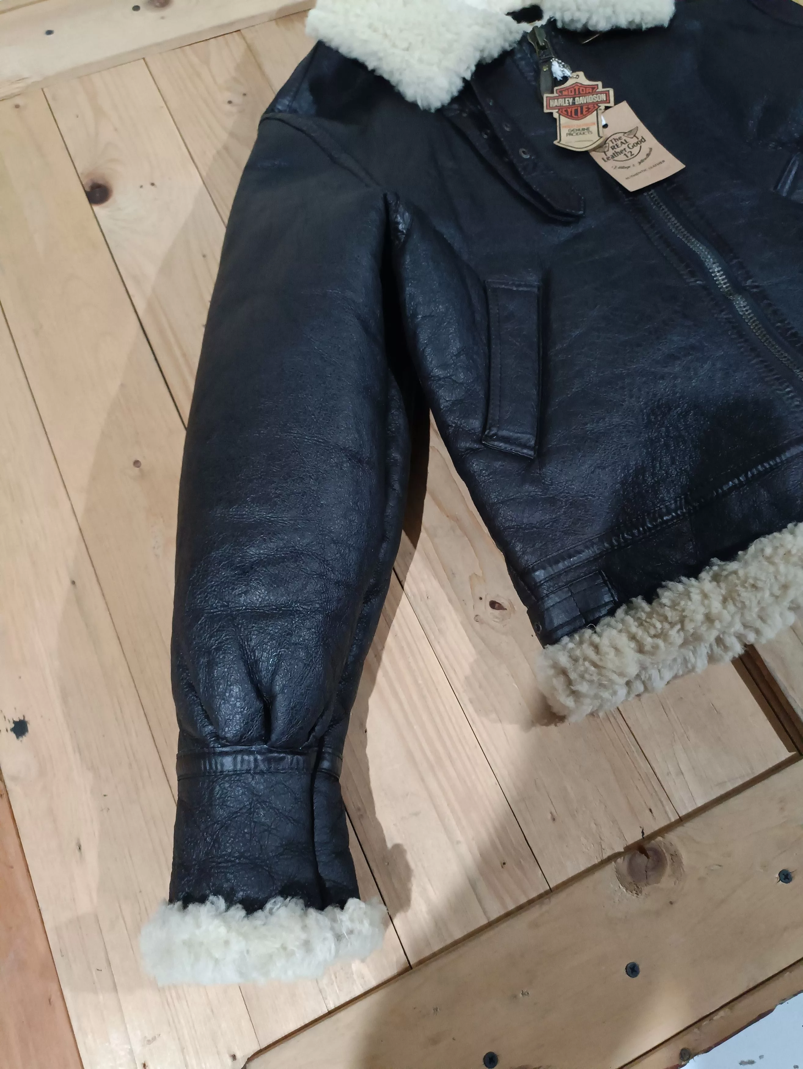 Harley Davidson Leather Jackets HARLEY DAVIDSON TYPE B3 FLIGHT SHEEPSKIN FLIGHT JACKET Brown