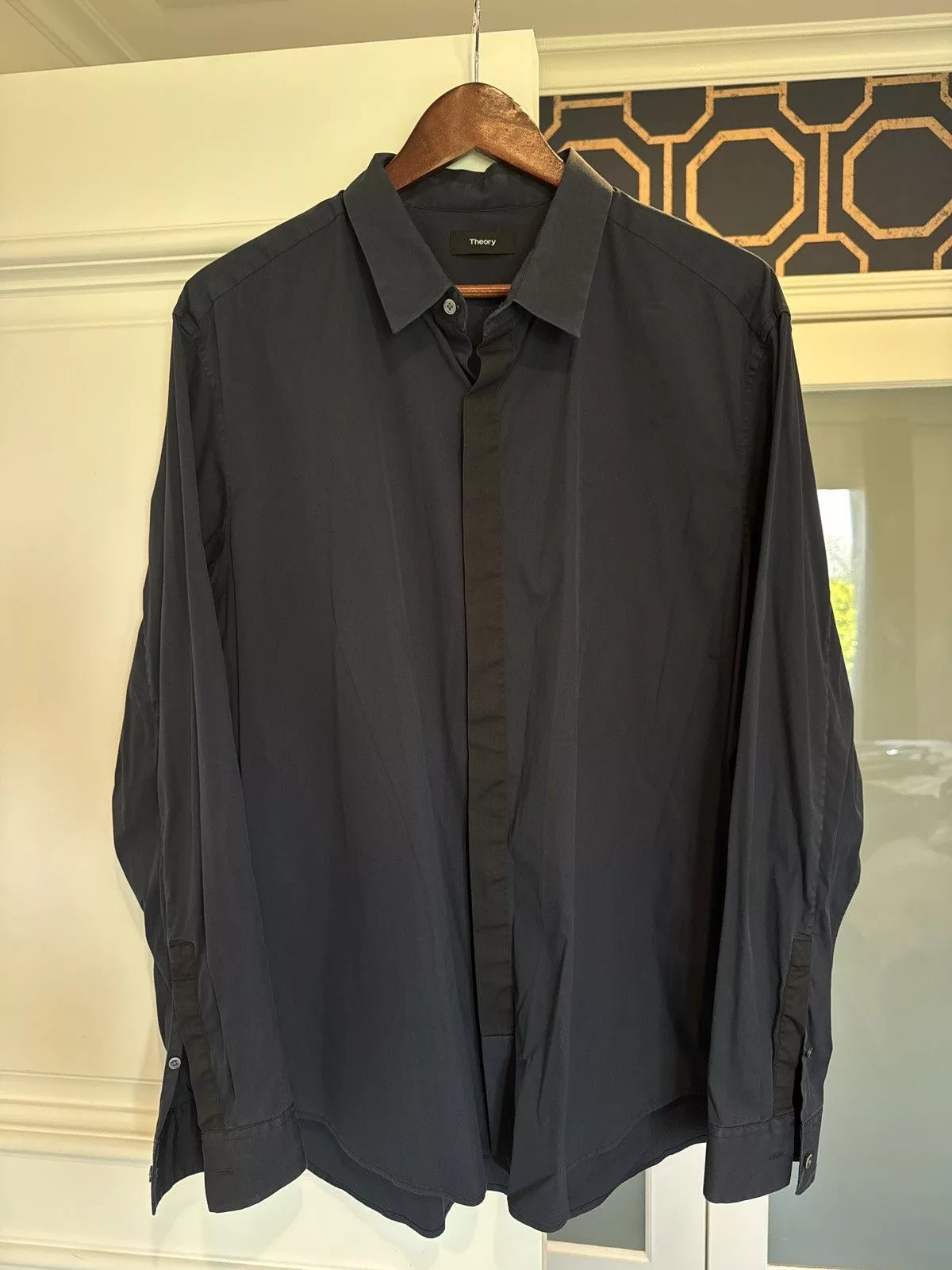 Theory Shirts Button Ups Theory Button Up Blue