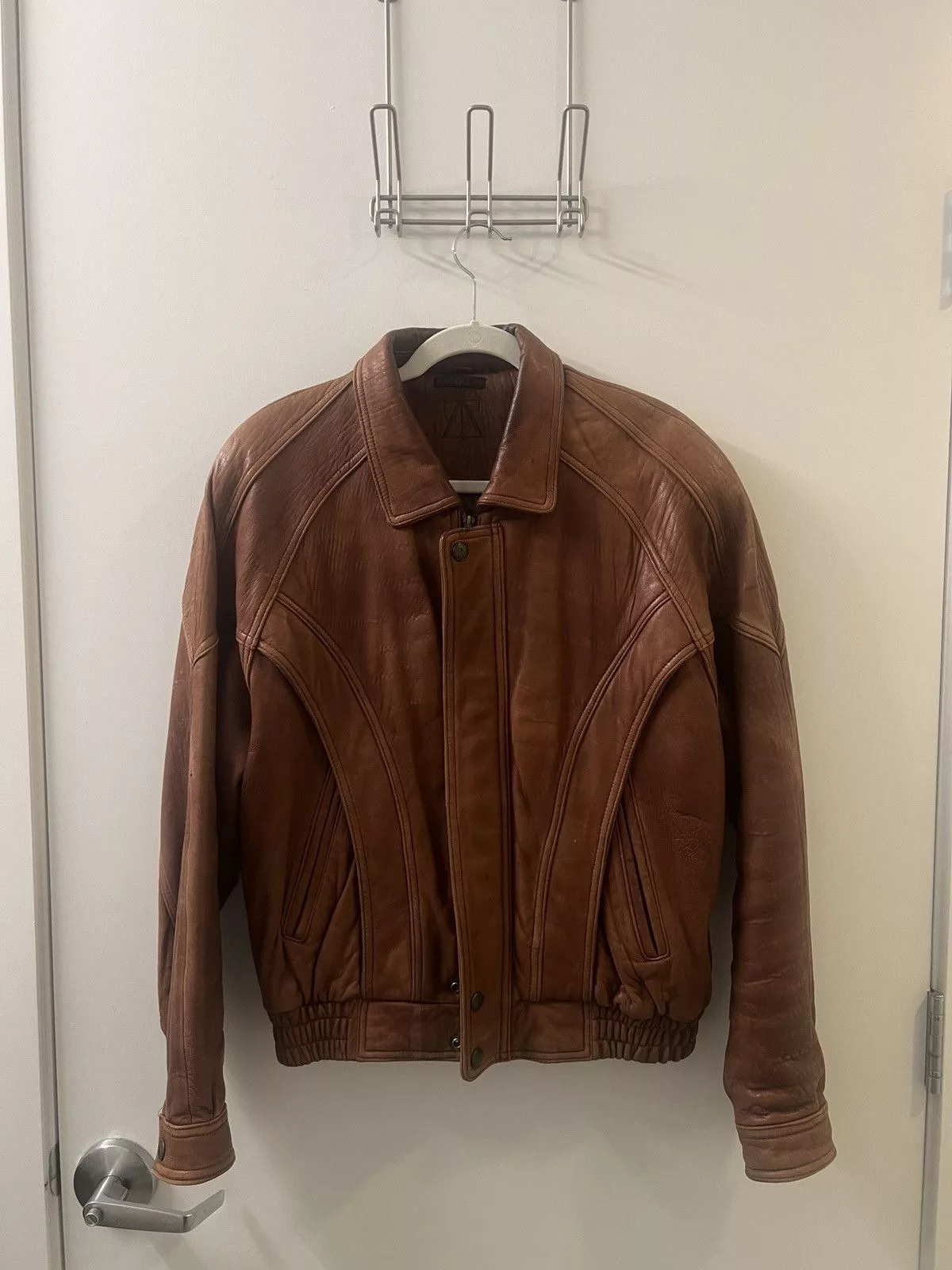 Vintage Leather Jackets Vintage Cropped leather jacket Brown