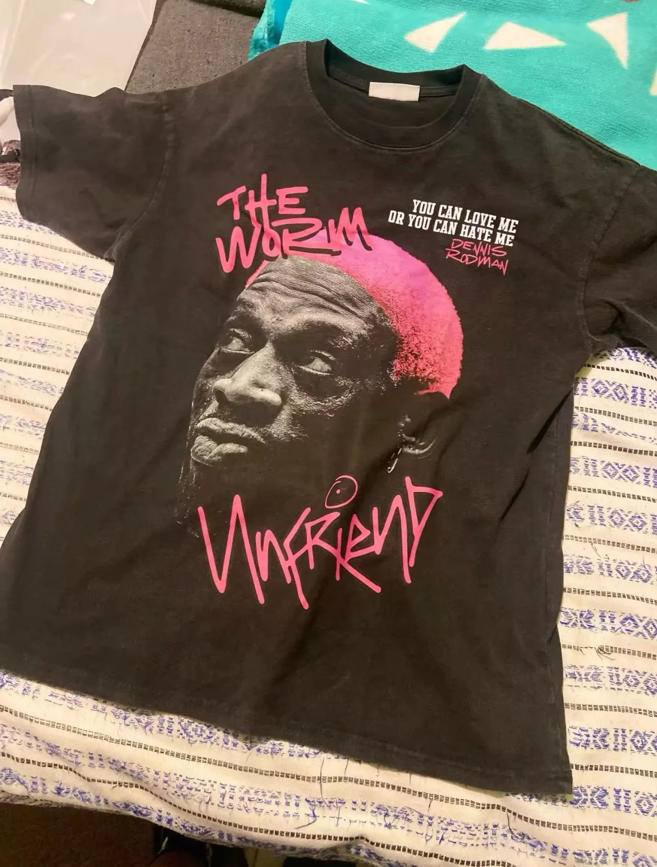 Vintage Short Sleeve T Shirts Dennis Rodman black vintage tee