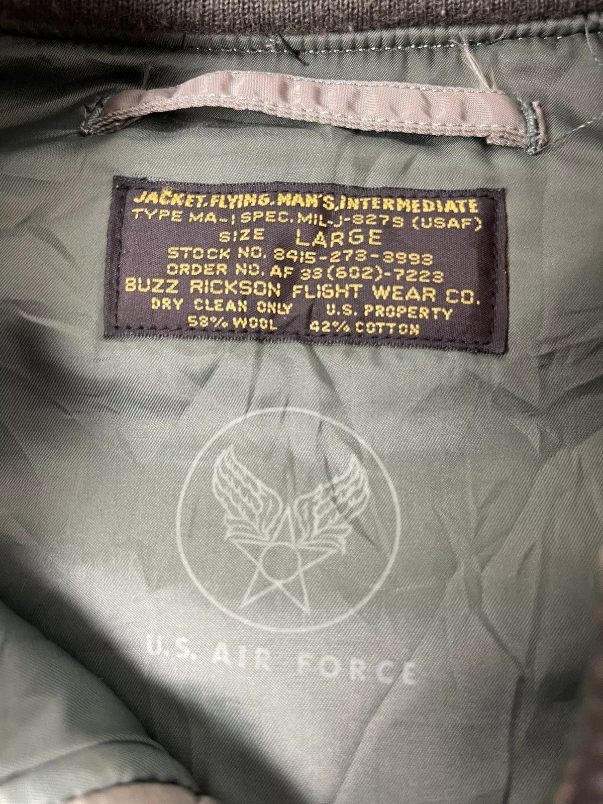 Buzz Rickson's Bombers Buzz Rickson's × Toyo Enterprises 🔥 Rare Buzz Rickson USAf Flying Jacket type MA-1 Green