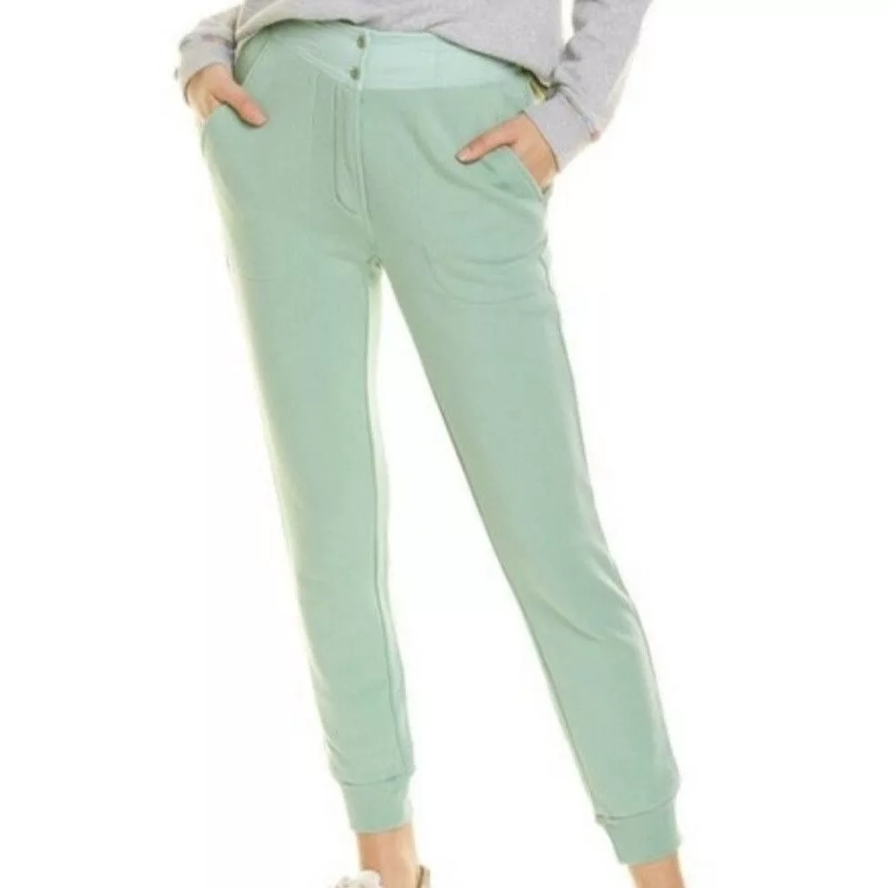 Other Joggers Other Something Navy Bridget double button waist joggers Green