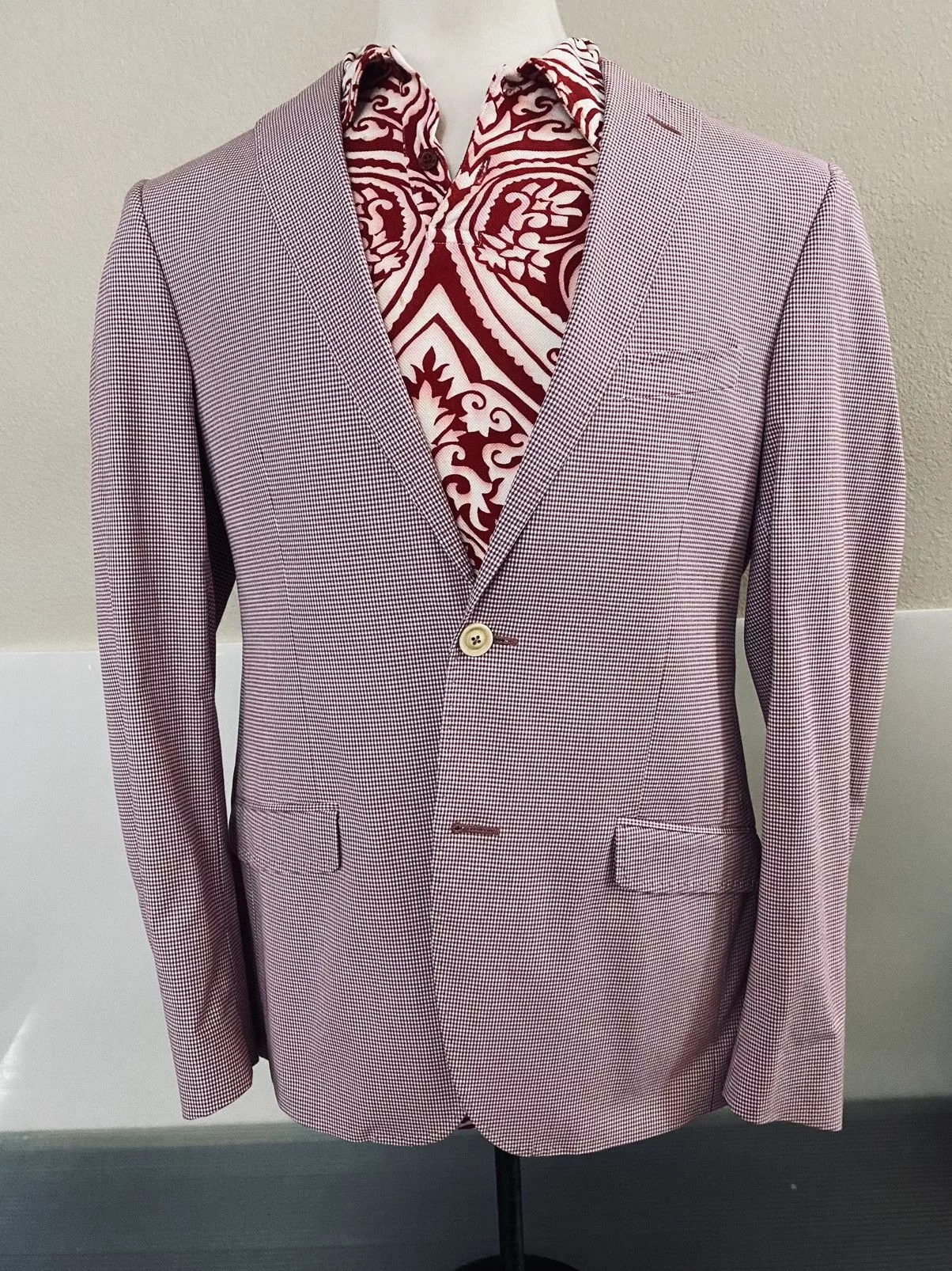 Etro Blazers Etro red check 2 Btn 007 safari leisure jacket nwt Multi