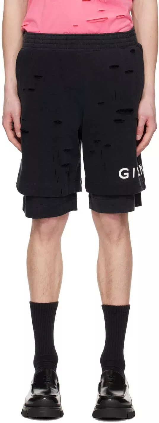 Givenchy Shorts Givenchy os11x0724 Archetype Shorts in Black
