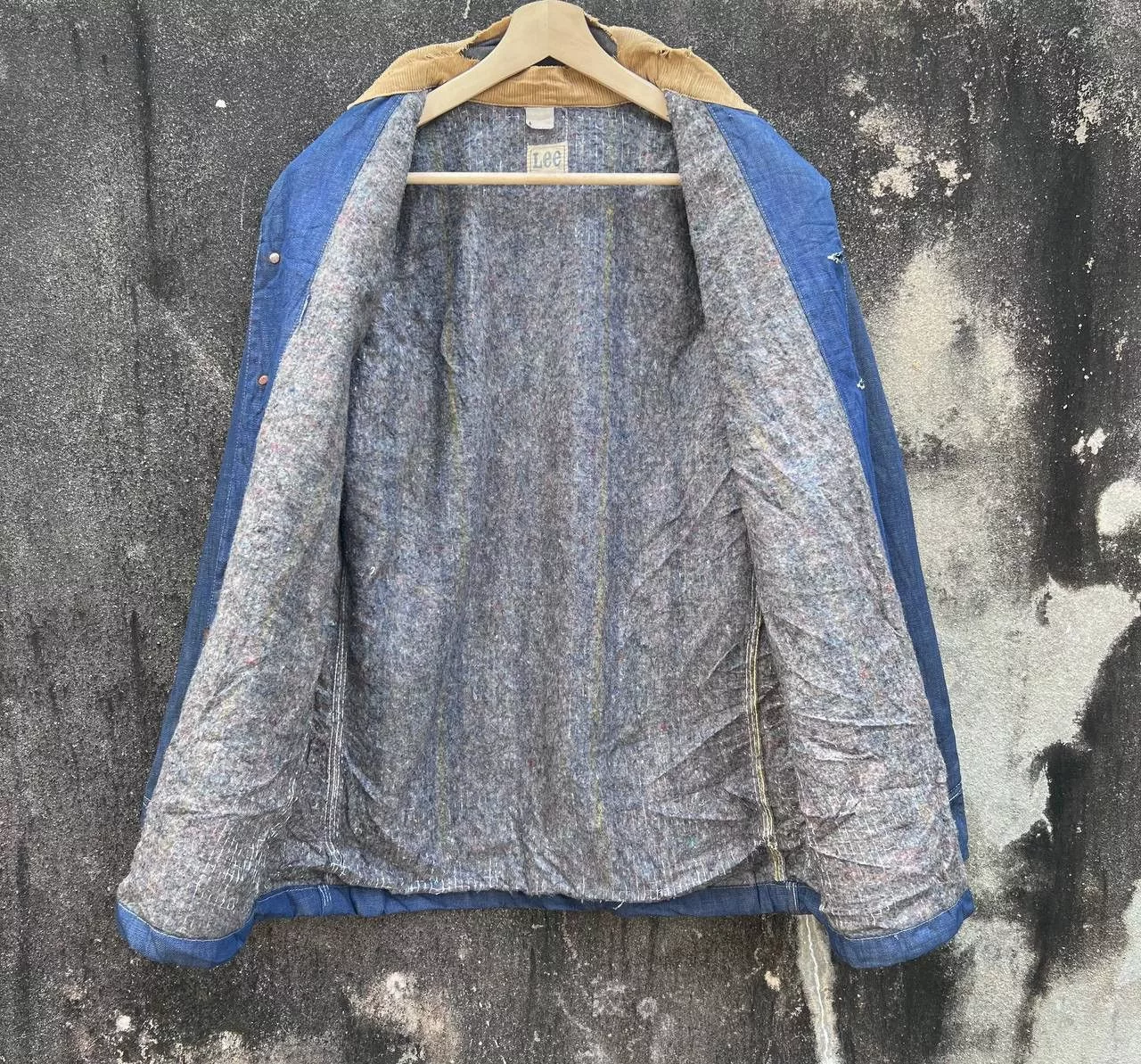 Lee Denim Jackets 1950s Lee Union Made Blanket Denim Sanforized Chore jacket Blue Vintage
