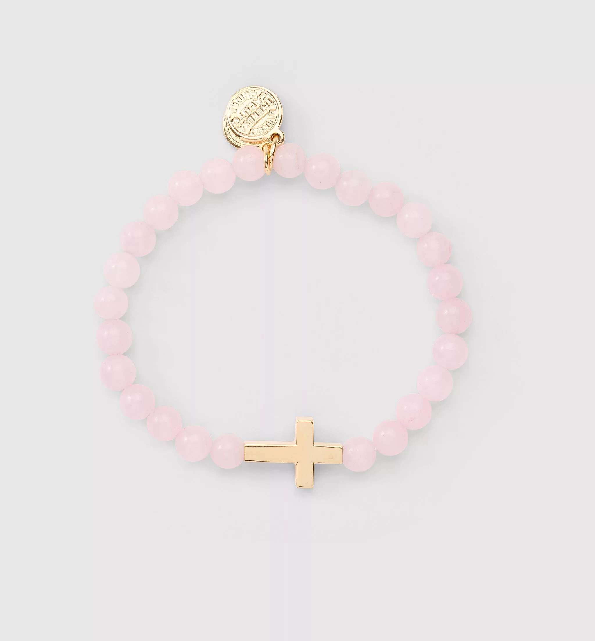 Divine Faith Rose Quartz Stretch Bracelet