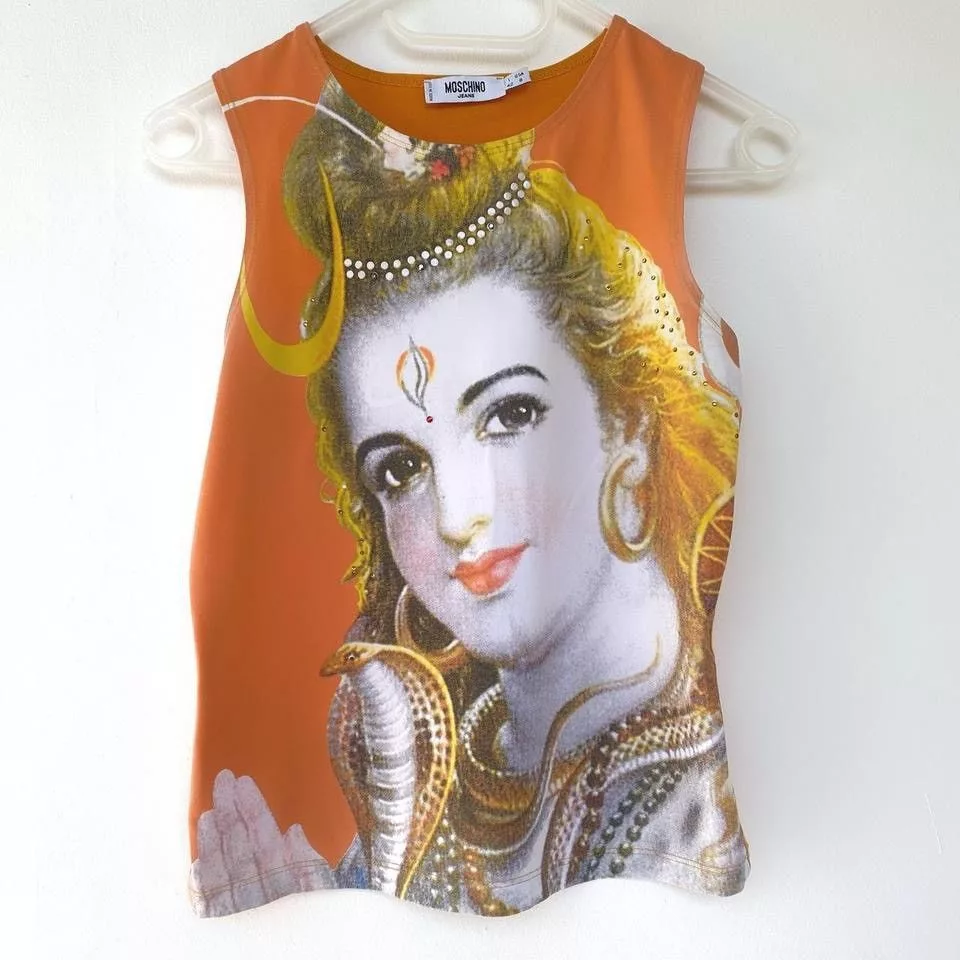 Moschino Tank Tops moschino jeans top Orange