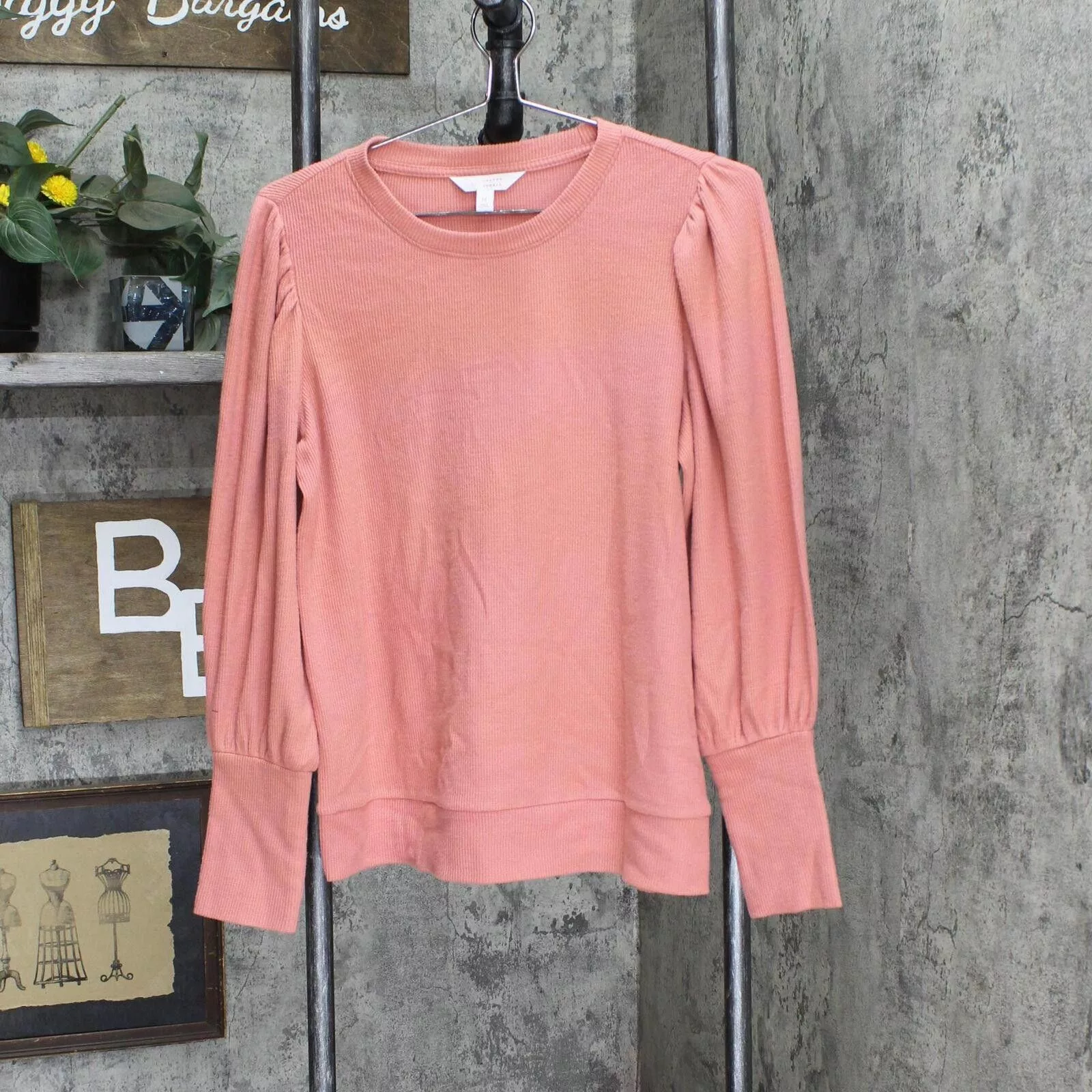 Designer Blouses Designer NEW Lc Lauren Conrad Knit Waffle Lounge Top Pink Sheraton M