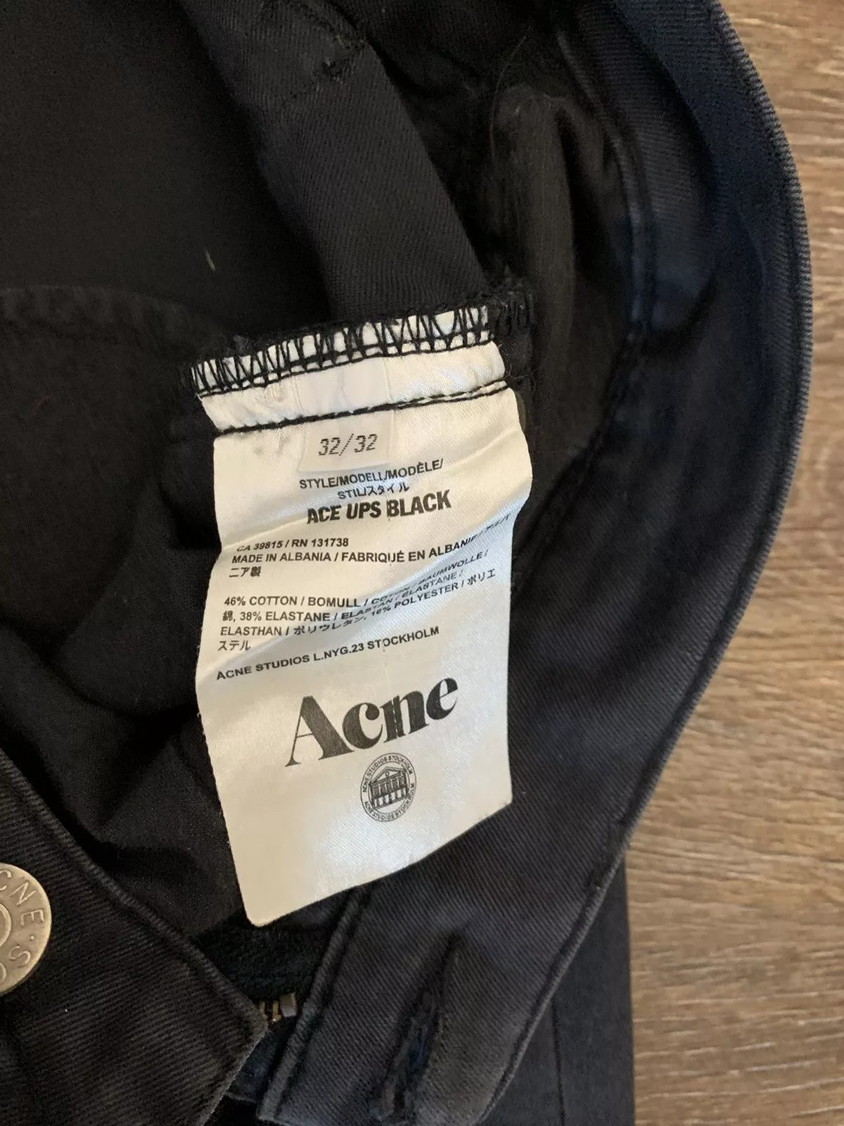 Acne Studios Denim Acne Studios Ace Ups in Navy Blue