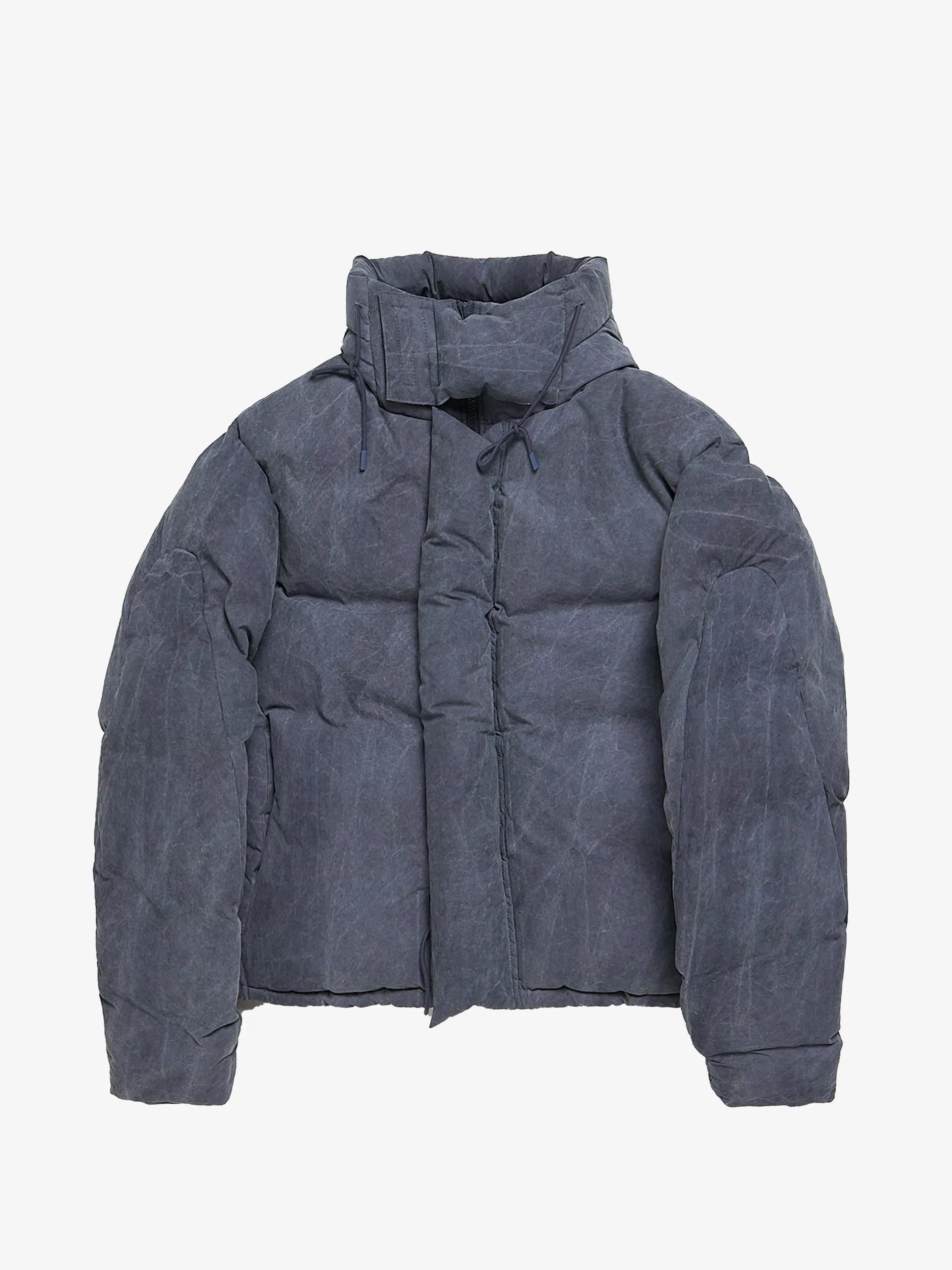 Entire Studios Parkas Entire Studios Gray Washed Waterproof Cotton Blend Downjacket