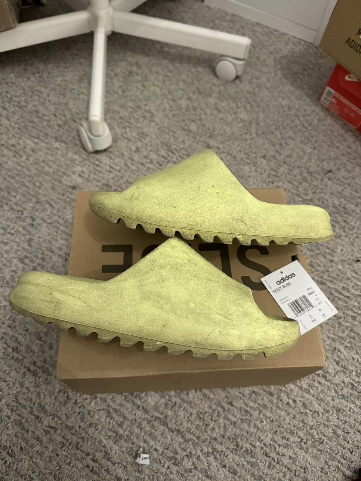 Yeezy Slip Ons Yeezy Slide Green Glow