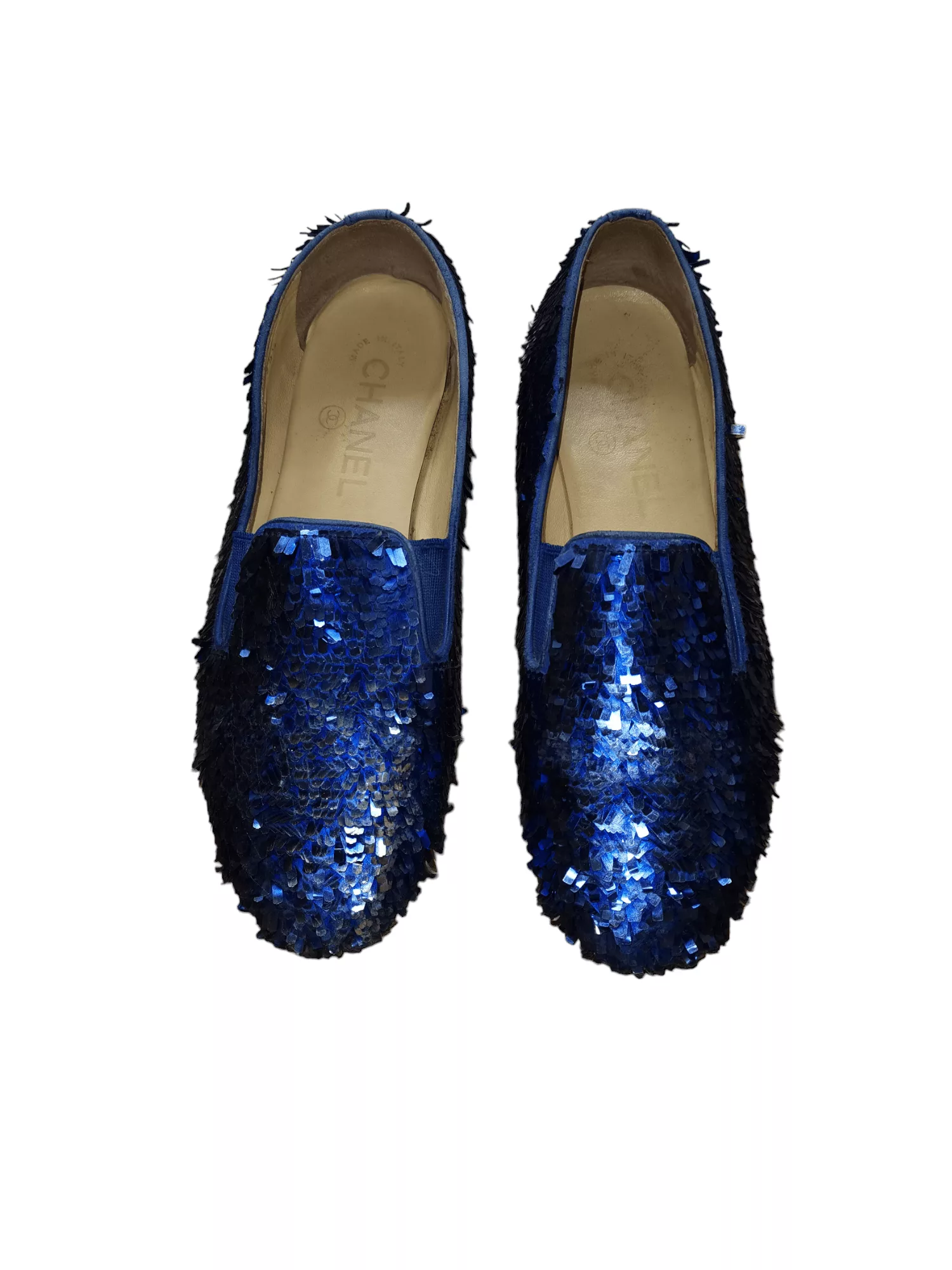 Chanel Flats Chanel sequins flats rare colorway Blue Vintage