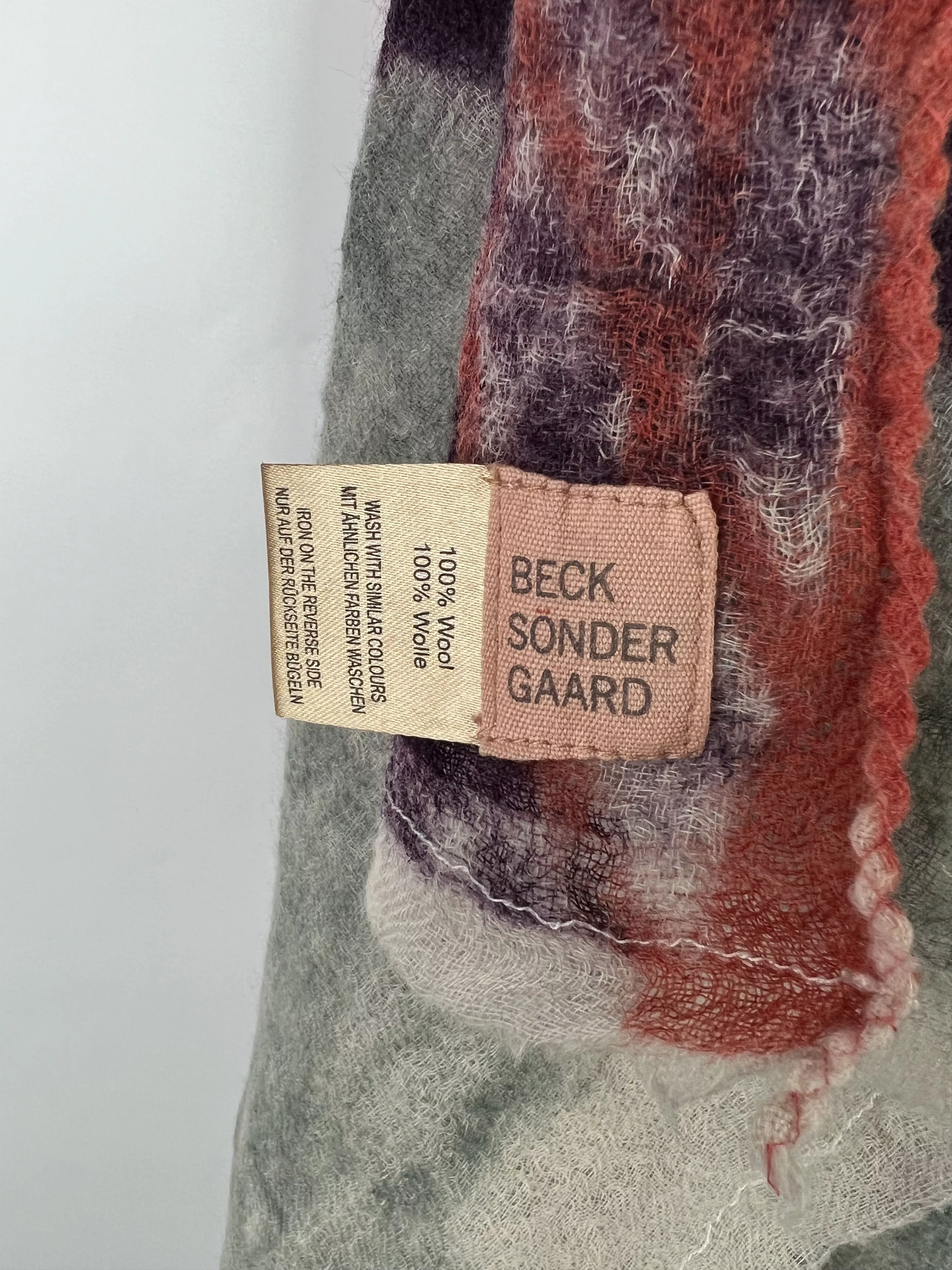 Becksondergaard Scarves Becksondergaard Beck Sondergaard Multicolor 100% Wool Scarf 190x90 Vintage