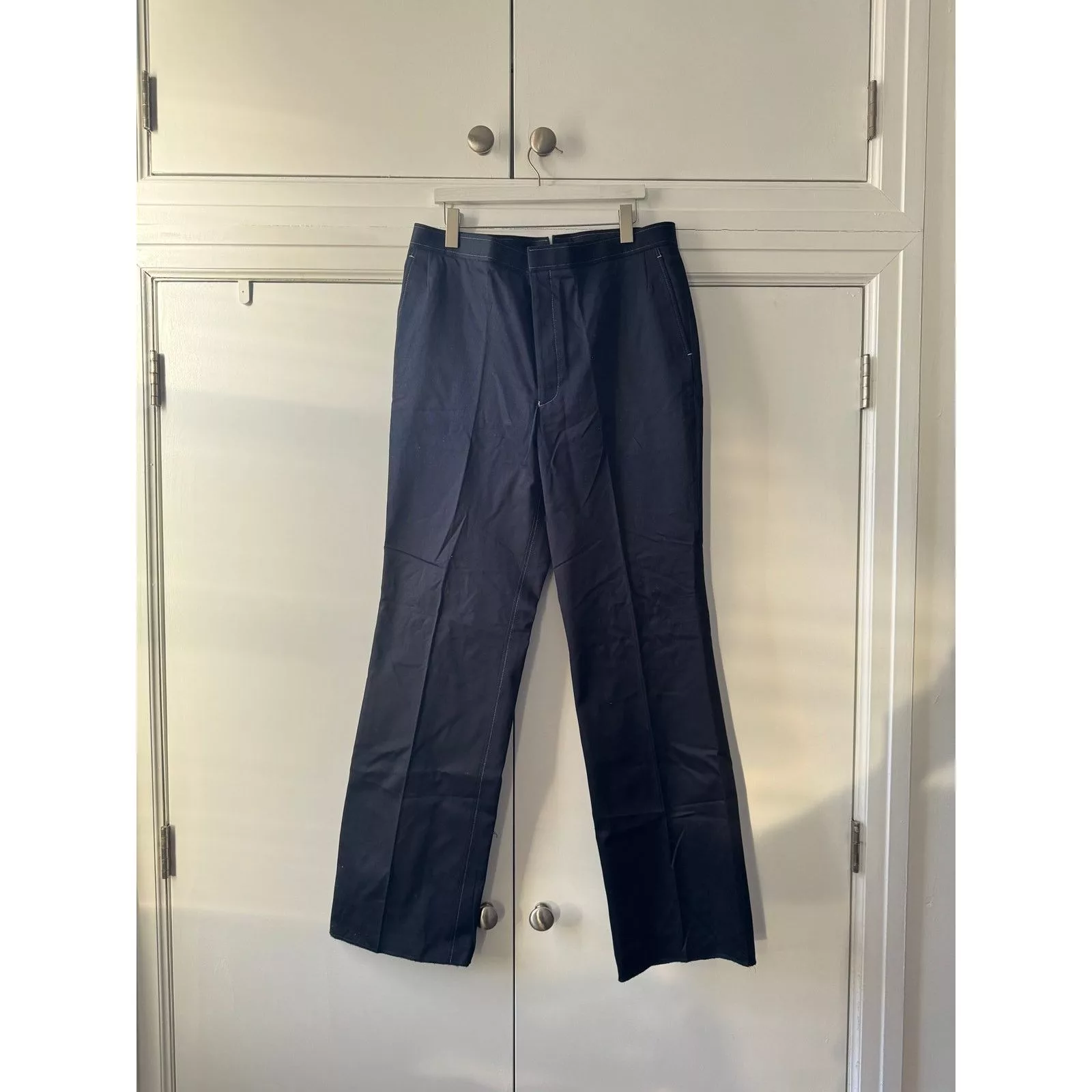 Thom Browne Casual Pants Thom Browne MIJ Contrast Stitch Trousers Blue
