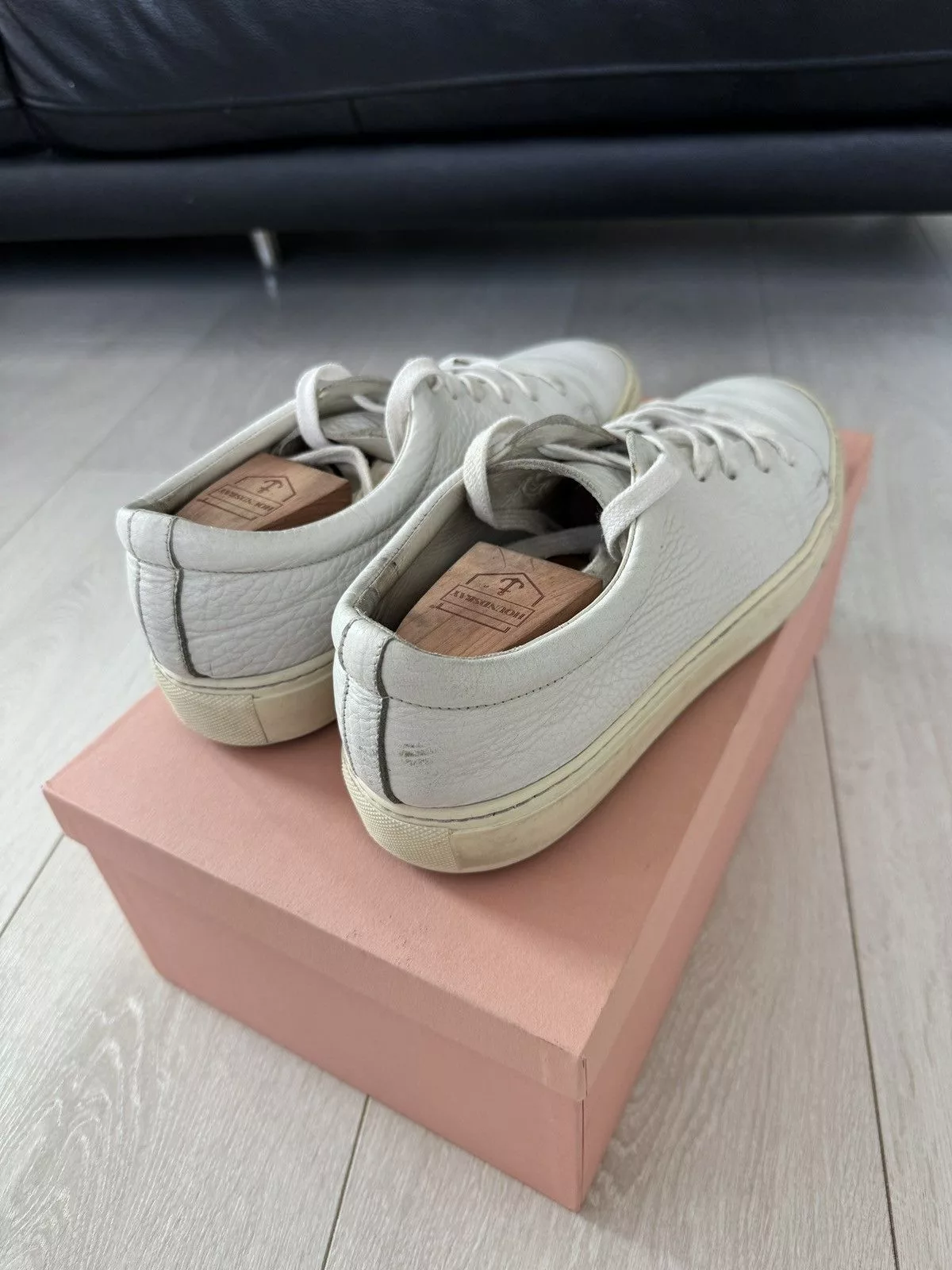 Acne Studios Casual Leather Shoes Acne Studios Adrian Grain White