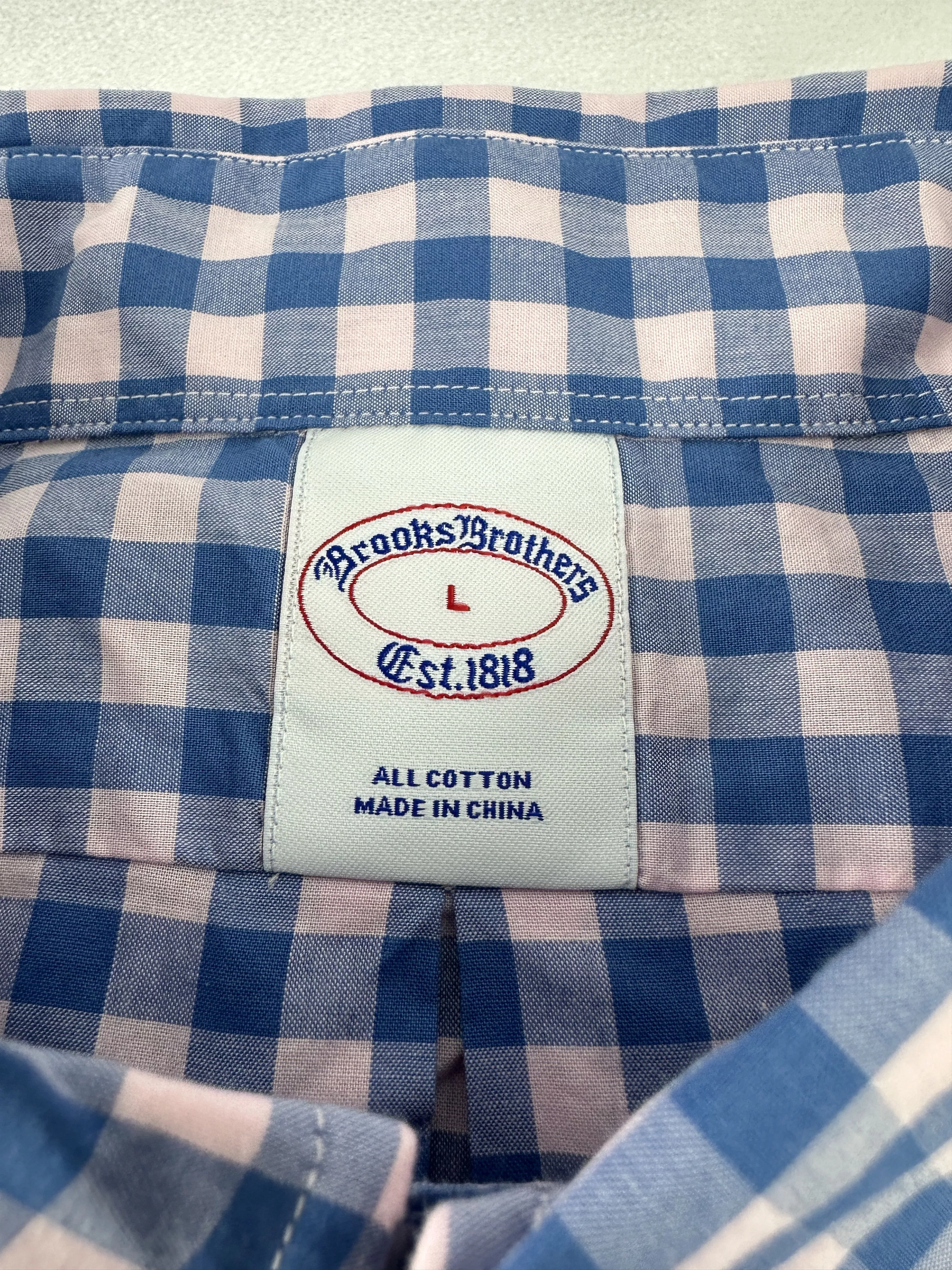 Brooks Brothers Shirts Button Ups Brooks Brothers 1818 Checked Button Down Shirt Lg Blue