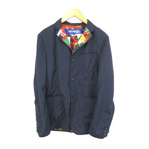 Junya Watanabe Light Jackets Junya Watanabe Jacket Lining All-Over Pattern Wool Check Black