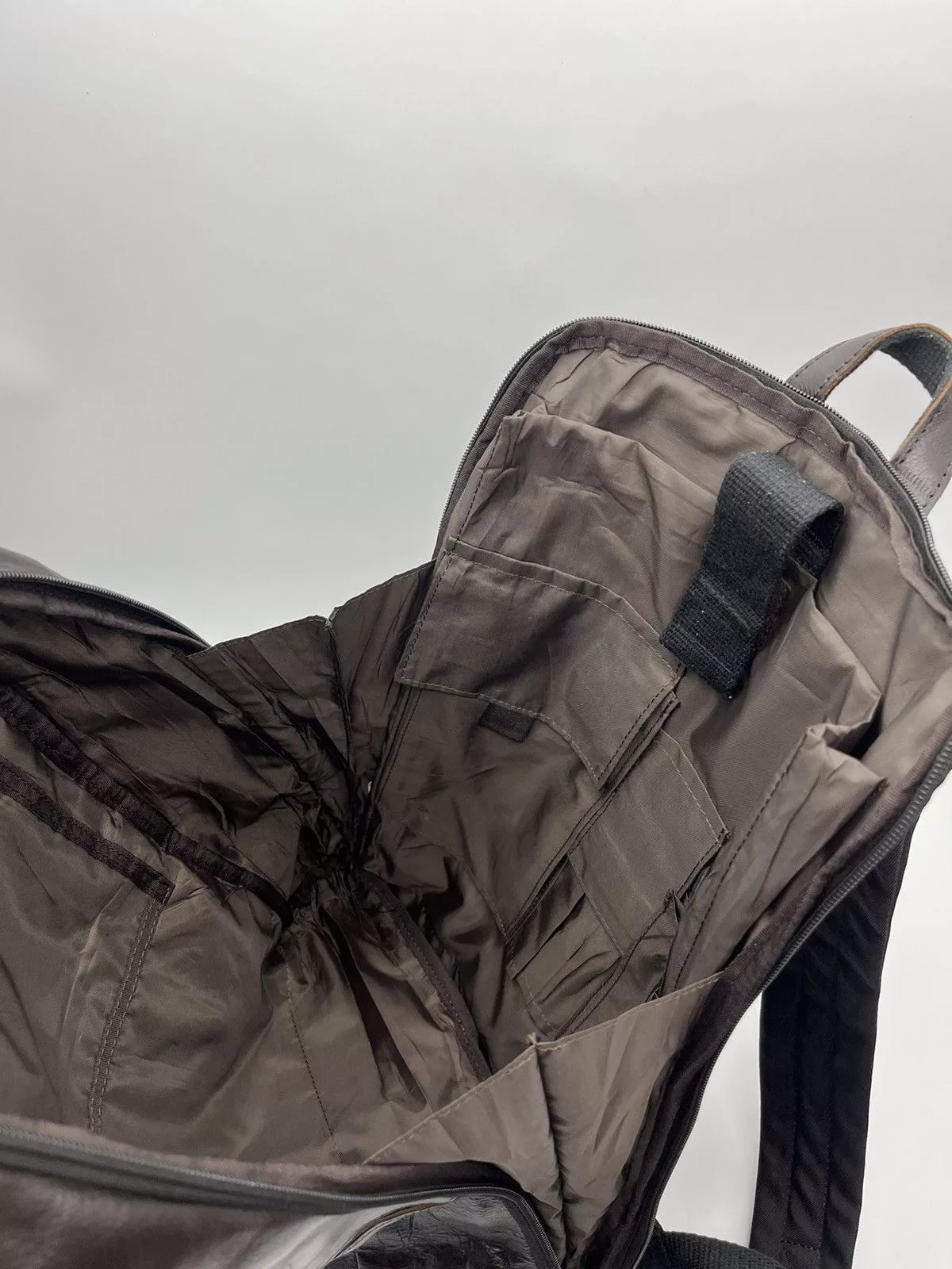 Leather Bags Luggage Leather Backpack Doublee Marvest Compration Brown